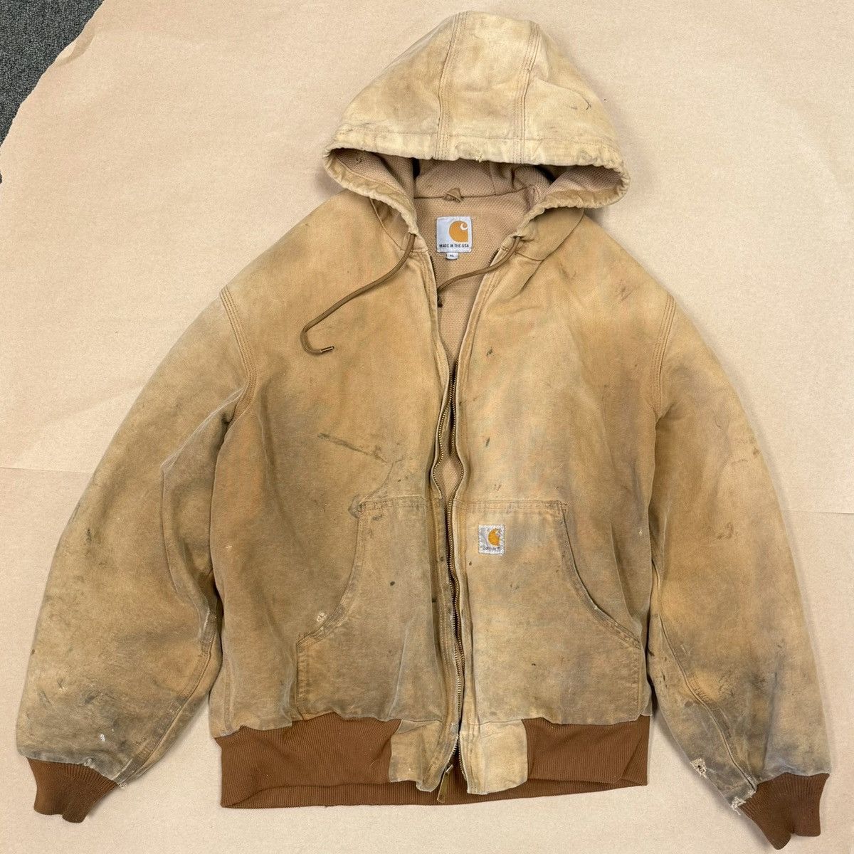 Carhartt FINAL DROP Carhartt Hooded Jacket - Tan Size US XL / EU 56 / 4 - 1 Thumbnail
