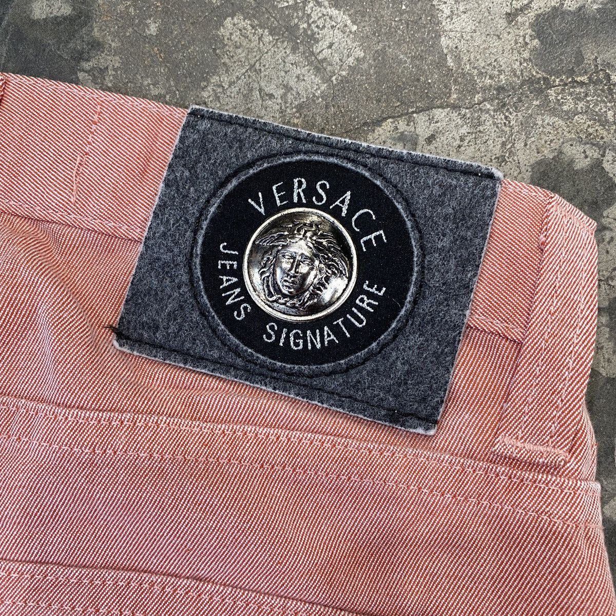 Versace × Versace Jeans Couture Versace Jeans Signature Soft Pink Denim Pants Size US 27 - 13 Thumbnail