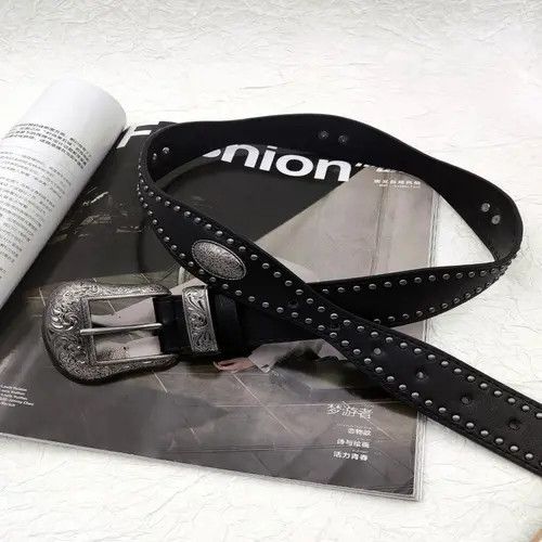 Other Black Western Belt with Engraved Buckle Size ONE SIZE - 3 Thumbnail