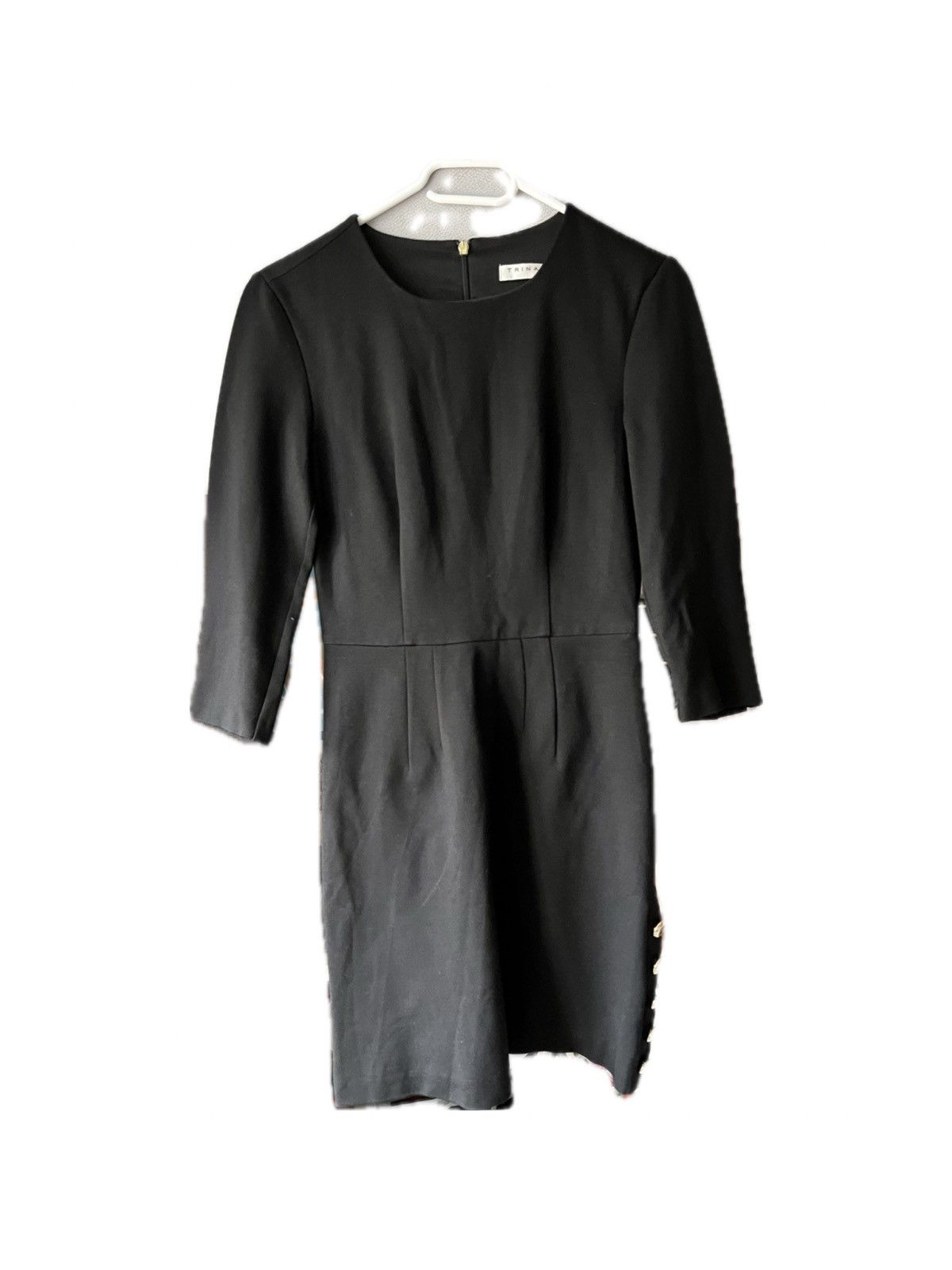 image of Trina Turk Midi Black Dress With Gold Button Size M, Women's