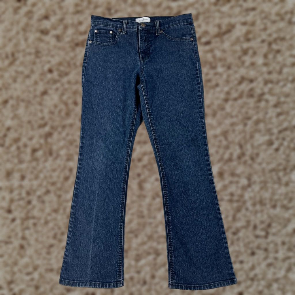 Vintage Jaclyn Smith Jeans Womens 6 Blue Denim Flared Mid Rise 27x27 Dark Wash Cowboy Southwestern American Designer Womens Size 28" / US 6 / IT 42 - 1 Thumbnail
