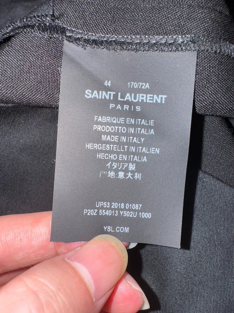 Saint Laurent Paris 19ss wool side sequined rhombus studde