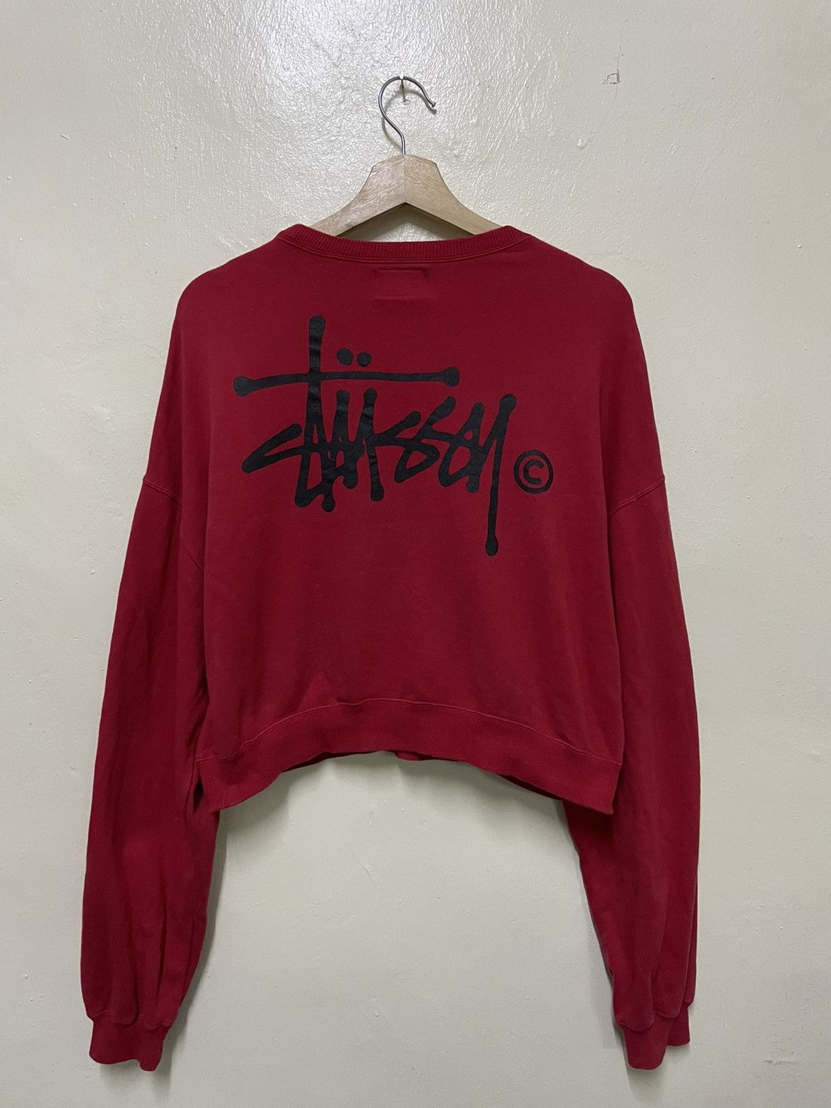 Japanese Brand × Stussy Stussy Crop Top Sweatshirt Size S / US 4 / IT 40 - 7 Thumbnail