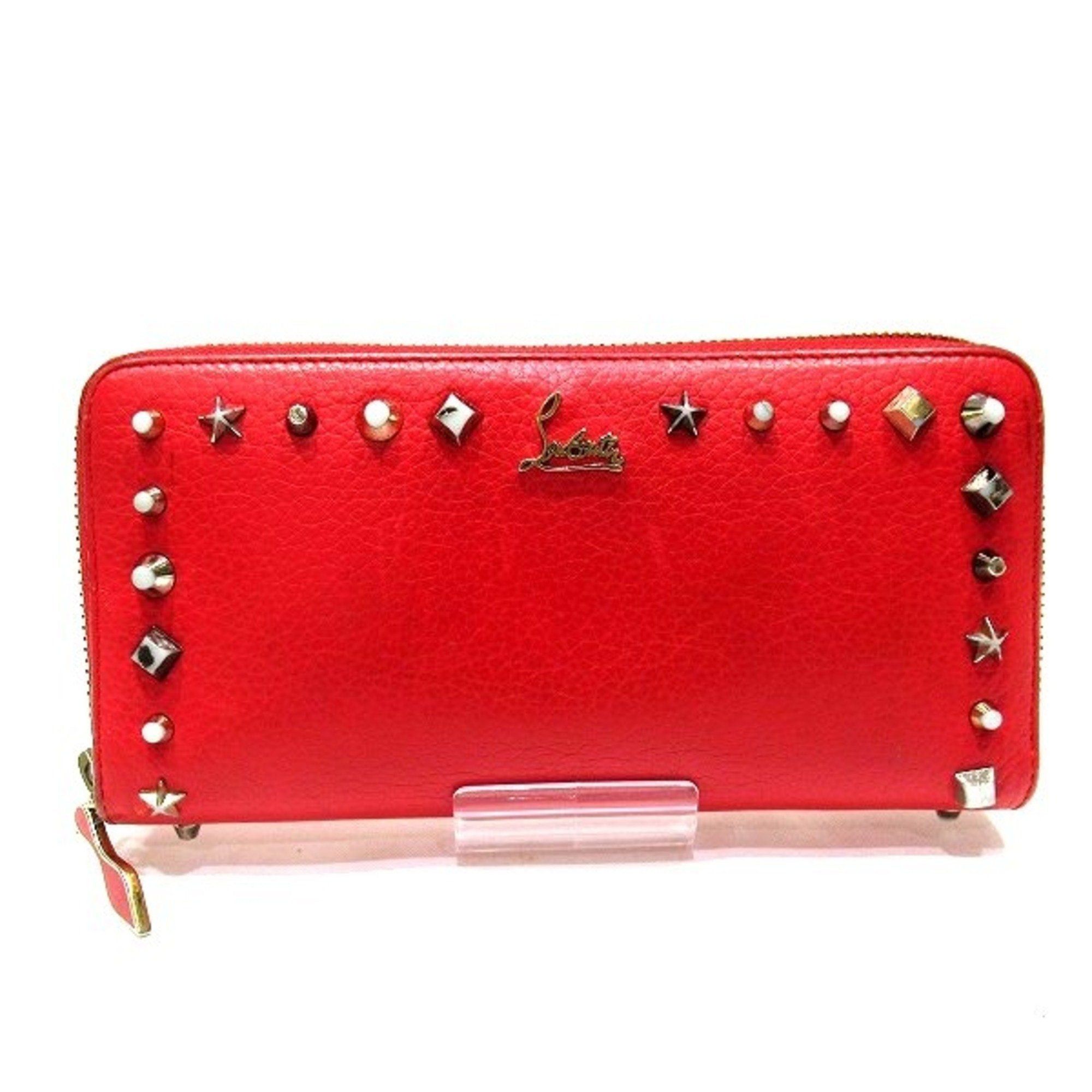 image of Vintage Christian Louboutin Red Studs Wallet Long For Women