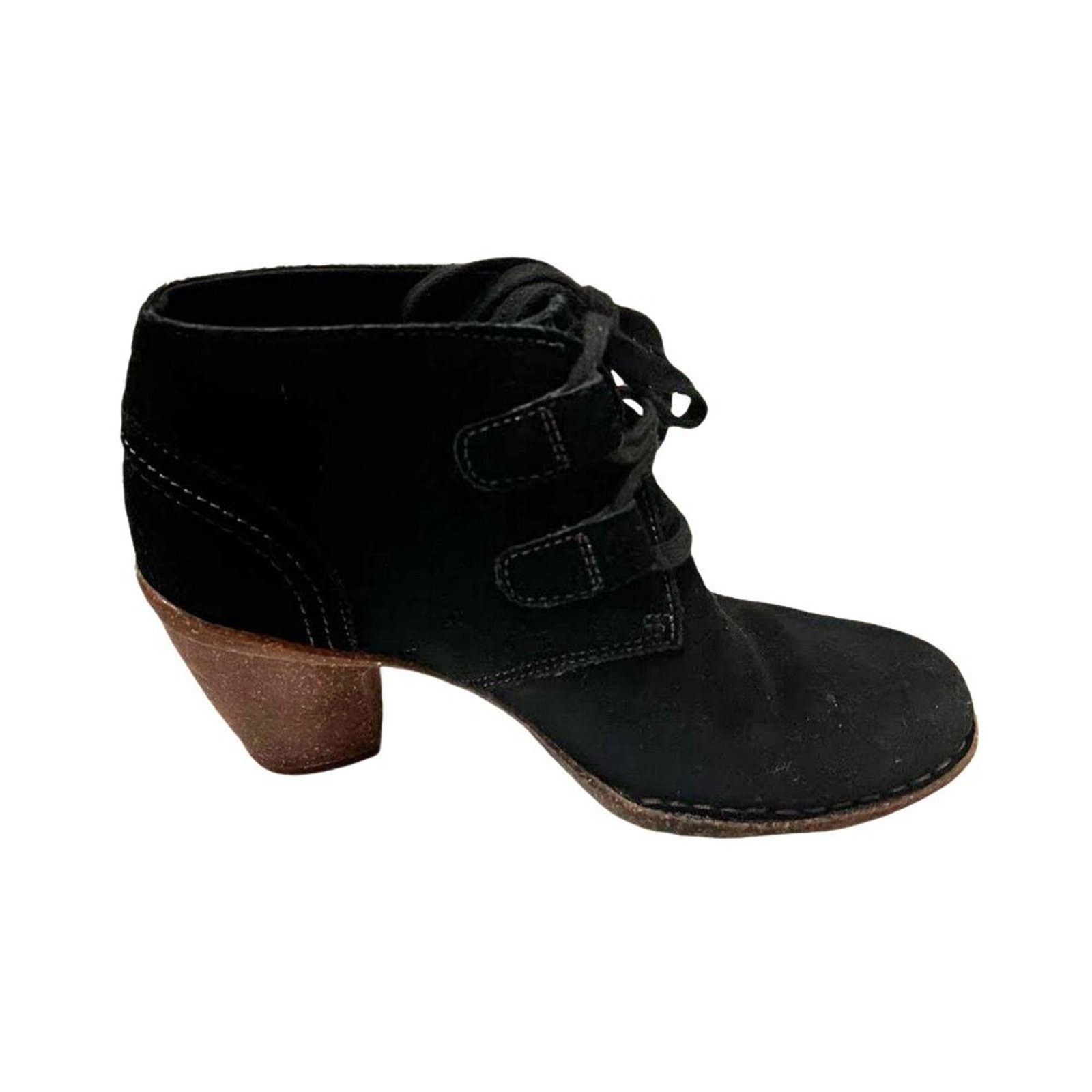 Clarks Clarks Women's Ankle Boots Genuine Leather Black 7M Low Size US 7 / IT 37 - 2 Thumbnail