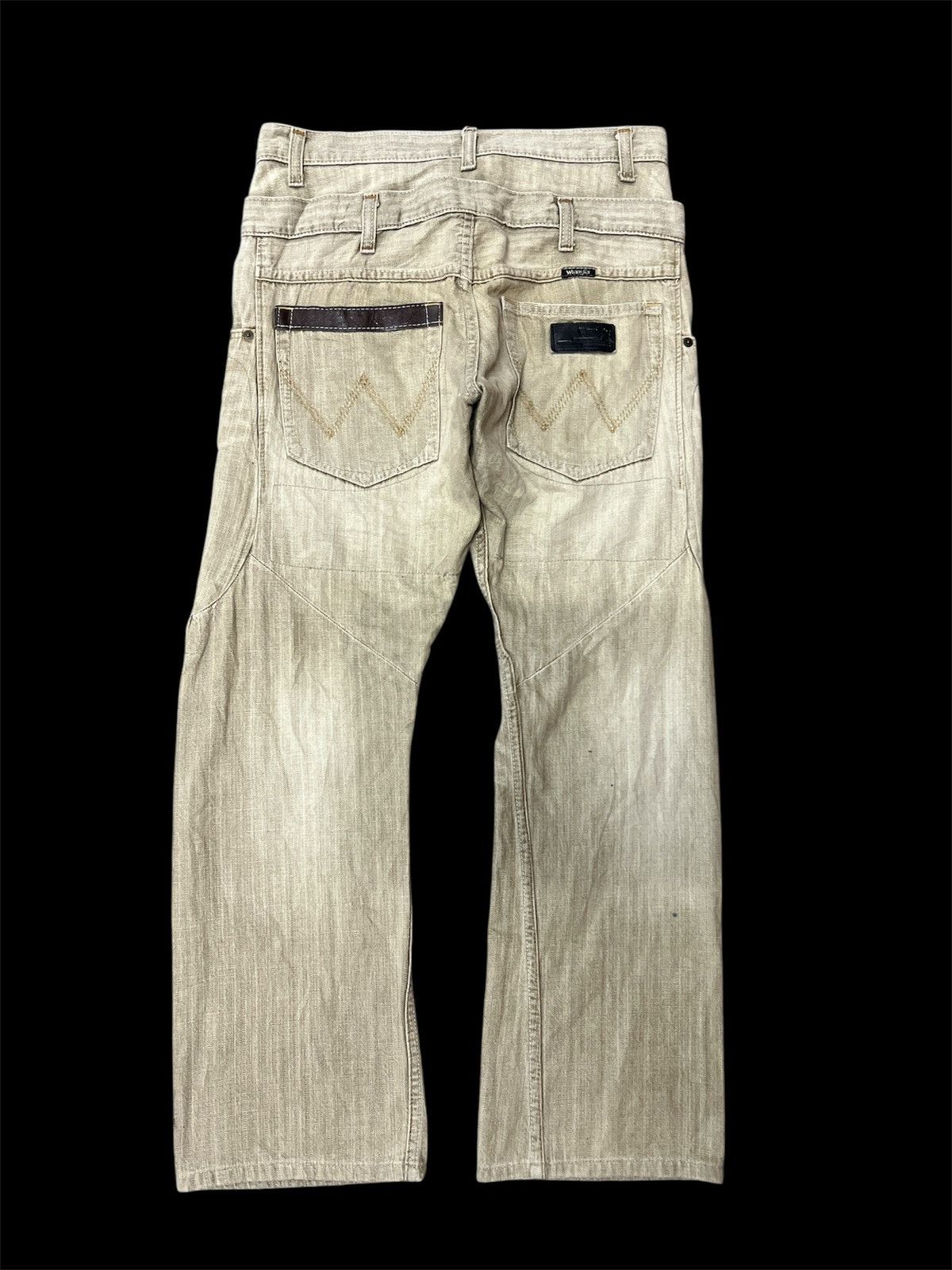 Japanese Brand DOUBLE WAIST‼️WRANGLER DISTRESSED DENIM PANT Size US 32 / EU 48 - 6 Thumbnail