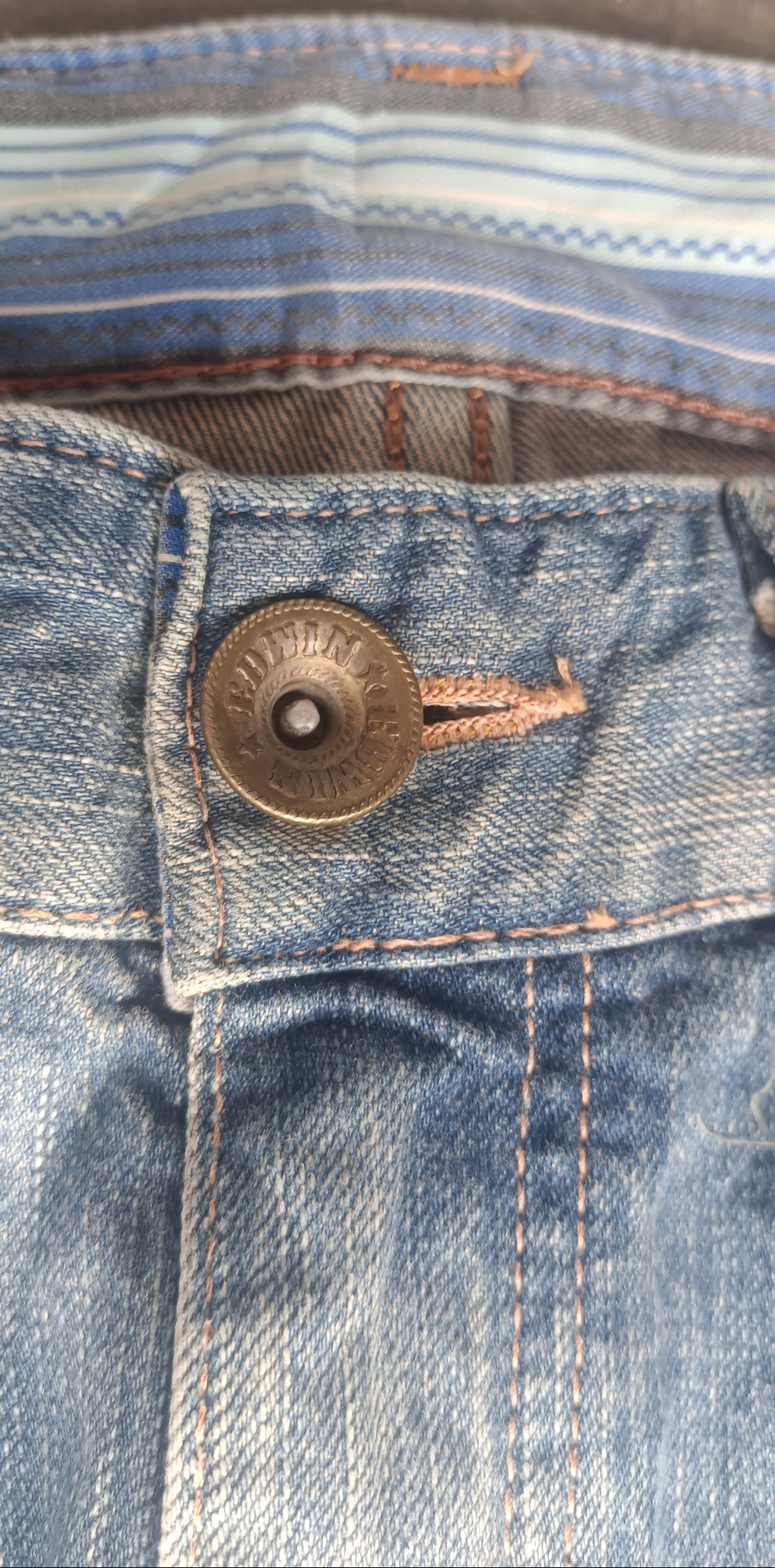 Edwin Steals🔥 Vintage Edwin XV Mud Wash Loose Jeans Size US 34 / EU 50 - 13 Thumbnail