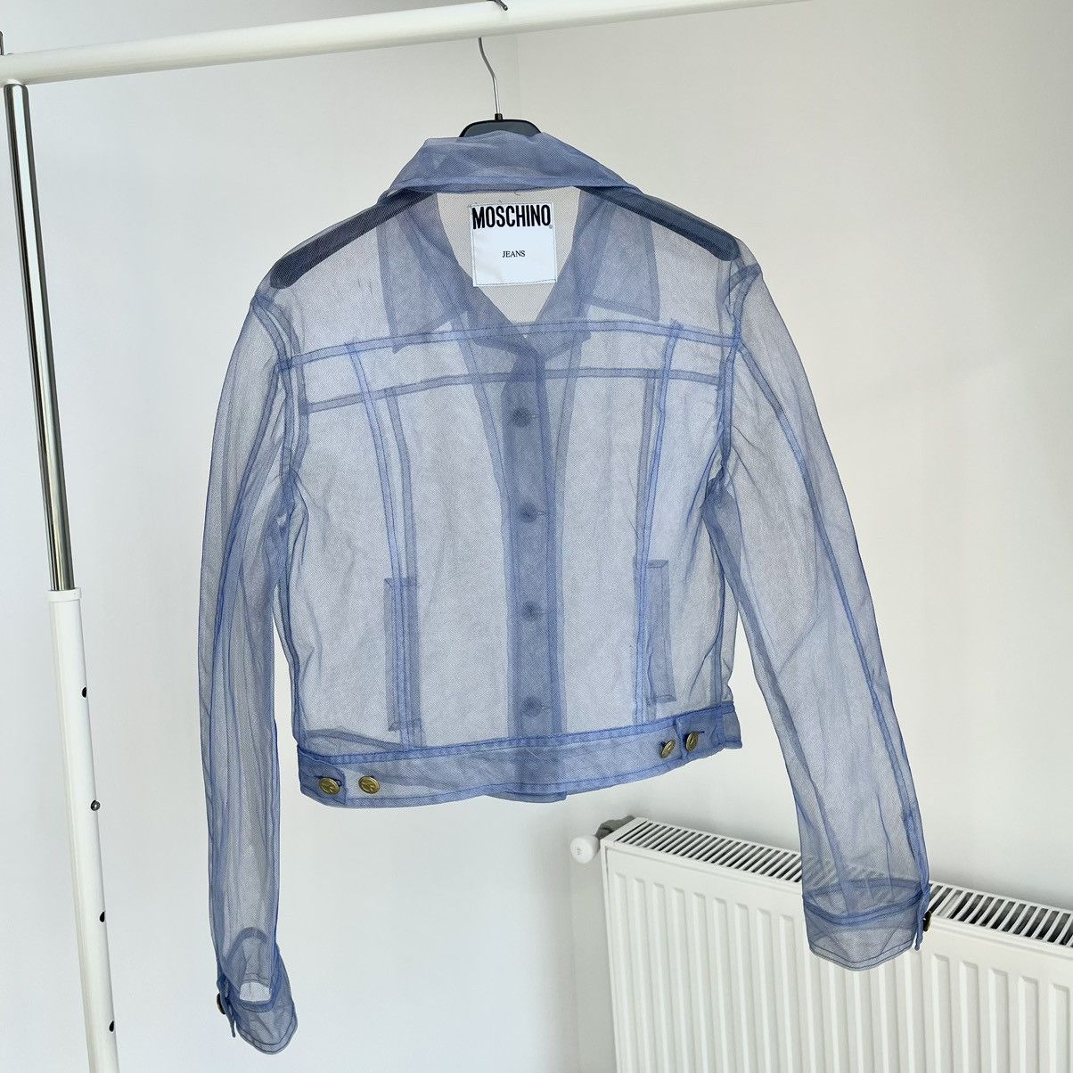 Moschino Vintage Moschino Net Transparent Blue Light Jacket Size: M Size M / US 6-8 / IT 42-44 - 6 Thumbnail