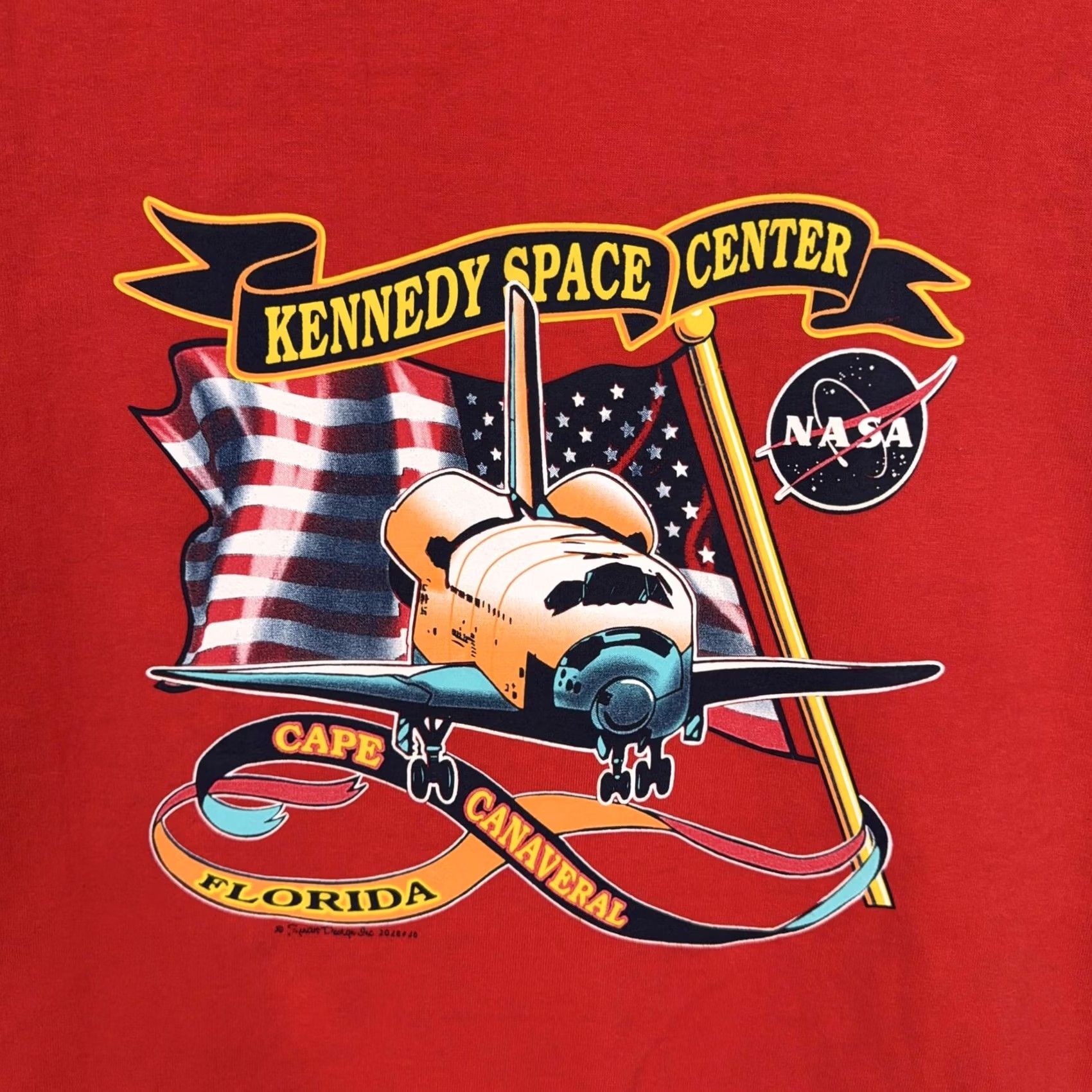 Vintage VINTAGE Kennedy Space Center Cal Cru Shirt Mens 5X Big Tall Red NASA Graphic Tee 90s Size US XXL / EU 58 / 5 - 2 Thumbnail