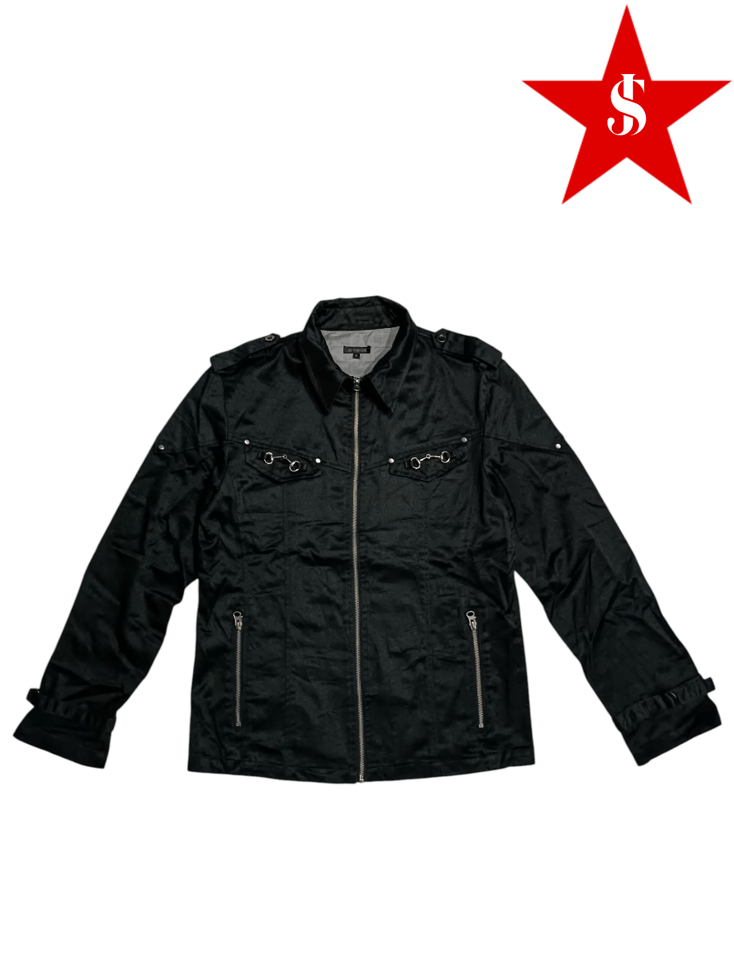 Japanese Brand Authentic Black Jacket Style Gothic Grunge Punk Size US L / EU 52-54 / 3 - 1 Thumbnail