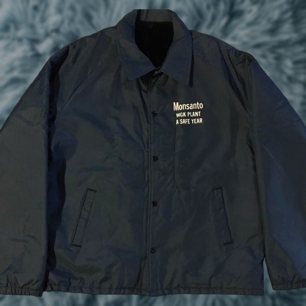Vintage VINTAGE Monsanto Plant Worker Jacket XL Blue Bomber Jacket Men USA 80s 90s Grunge Biker Worker Retro College 80s 90s Size US XL / EU 56 / 4 - 1 Thumbnail