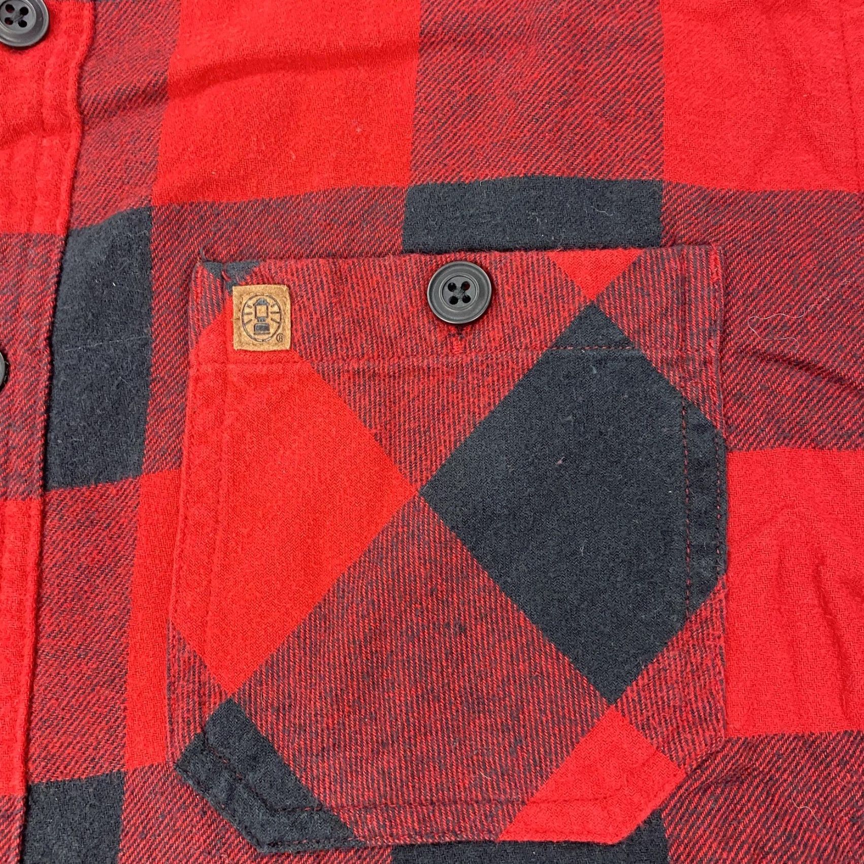 Vintage Coleman Shirt Mens Large Red Black Buffalo Plaid Flannel Button-Up Cotton Casual Size US L / EU 52-54 / 3 - 2 Thumbnail