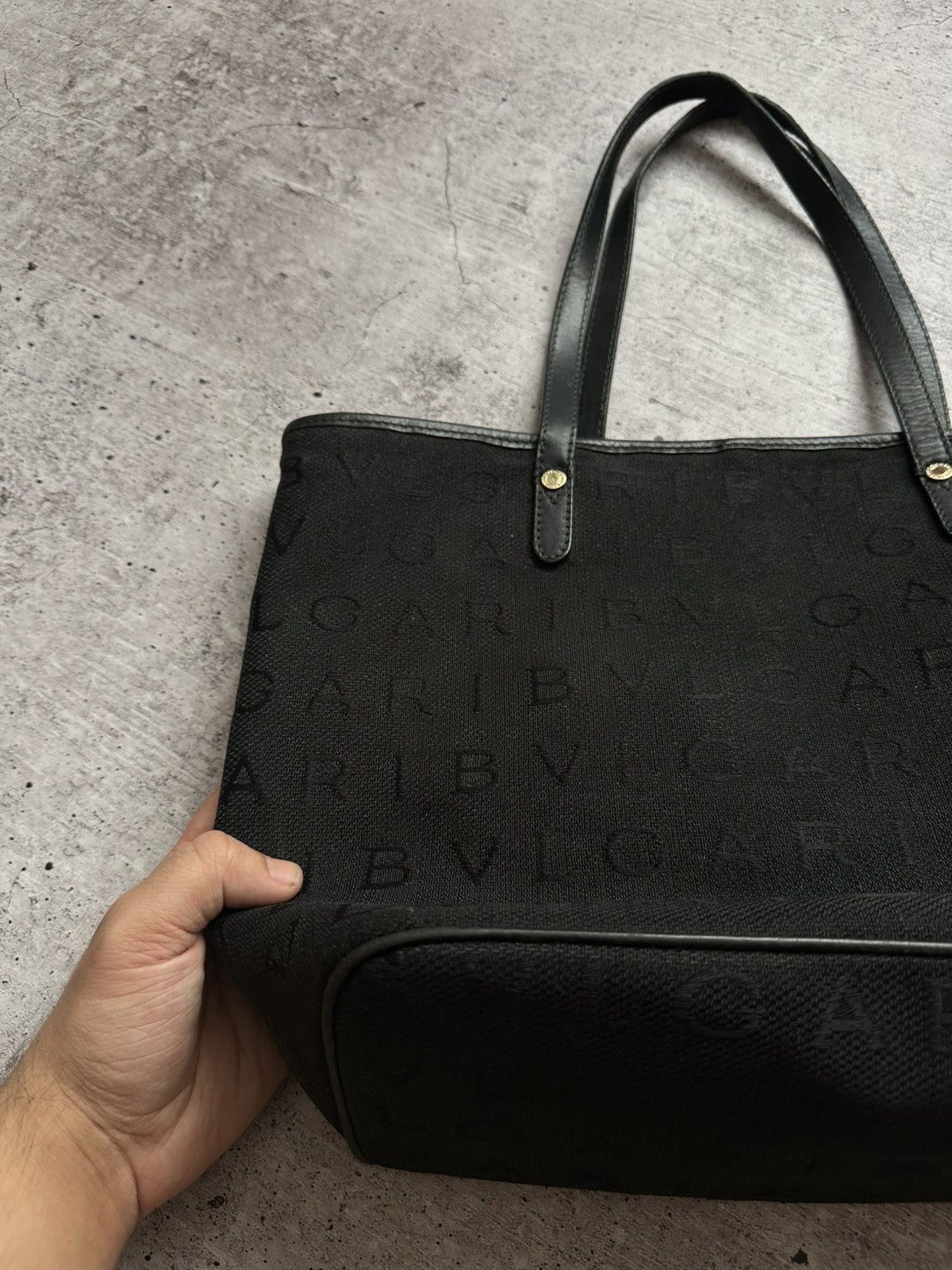 Bvlgari × Vintage Women's Bvlgari Monogram Black Handle Bag Size ONE SIZE - 21 Thumbnail