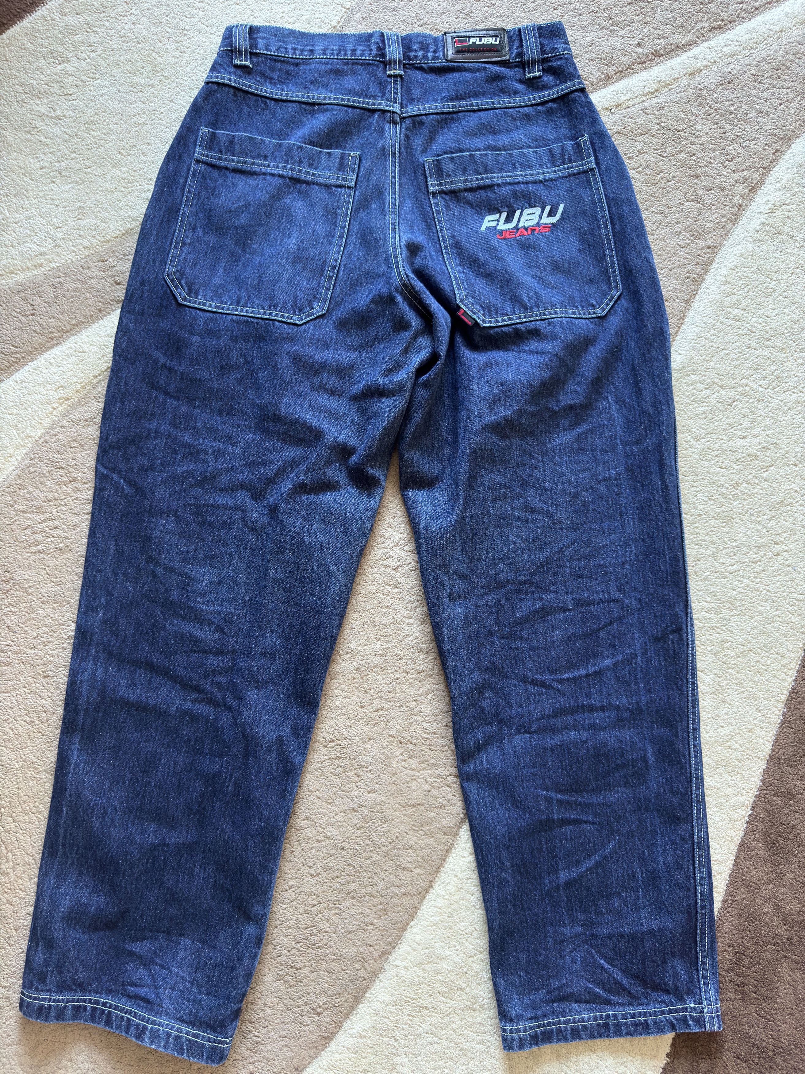Fubu Fubu Vintage Raw Indigo Denim Baggy Jeans Hip Hop Rap Loose Size US 34 / EU 50 - 2 Thumbnail