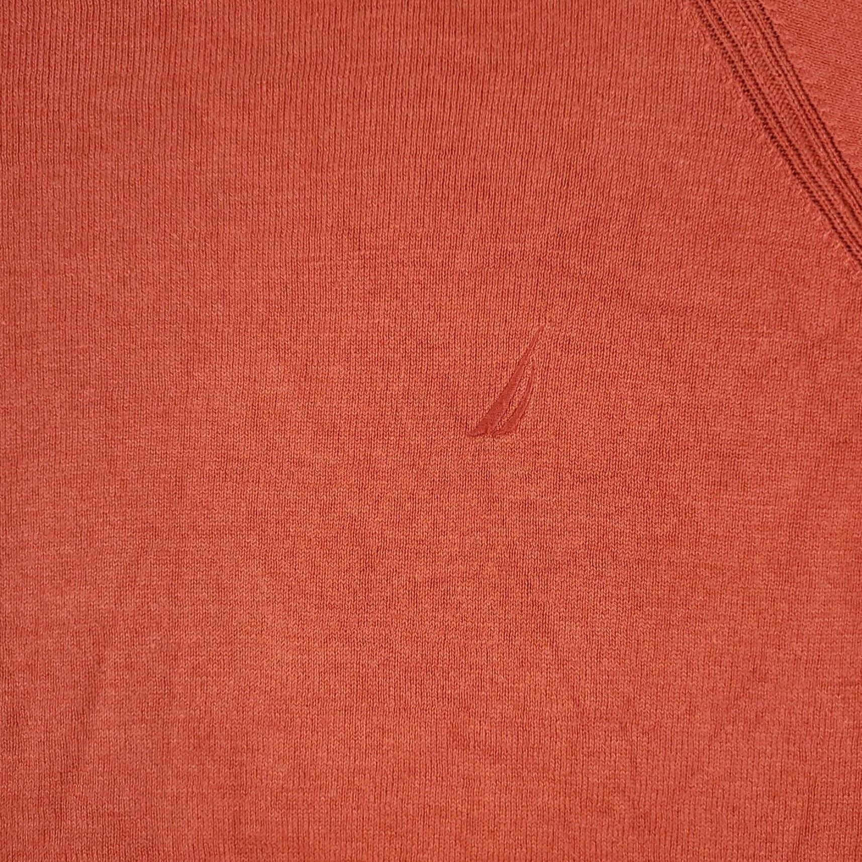 Nautica Nautica Mens Red Cable-Knit V-Neck Sweater Pullover Medium Size US M / EU 48-50 / 2 - 2 Thumbnail
