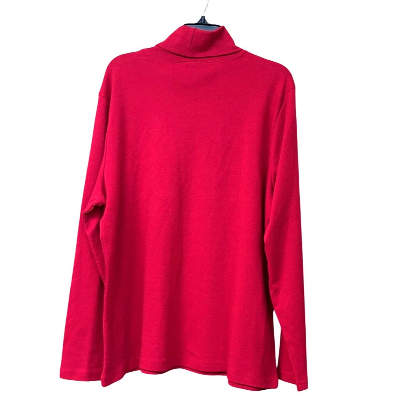 Other Karen Scott Sport Cotton Turtleneck Sweatshirt, Red, PXL Size ONE SIZE - 5 Thumbnail