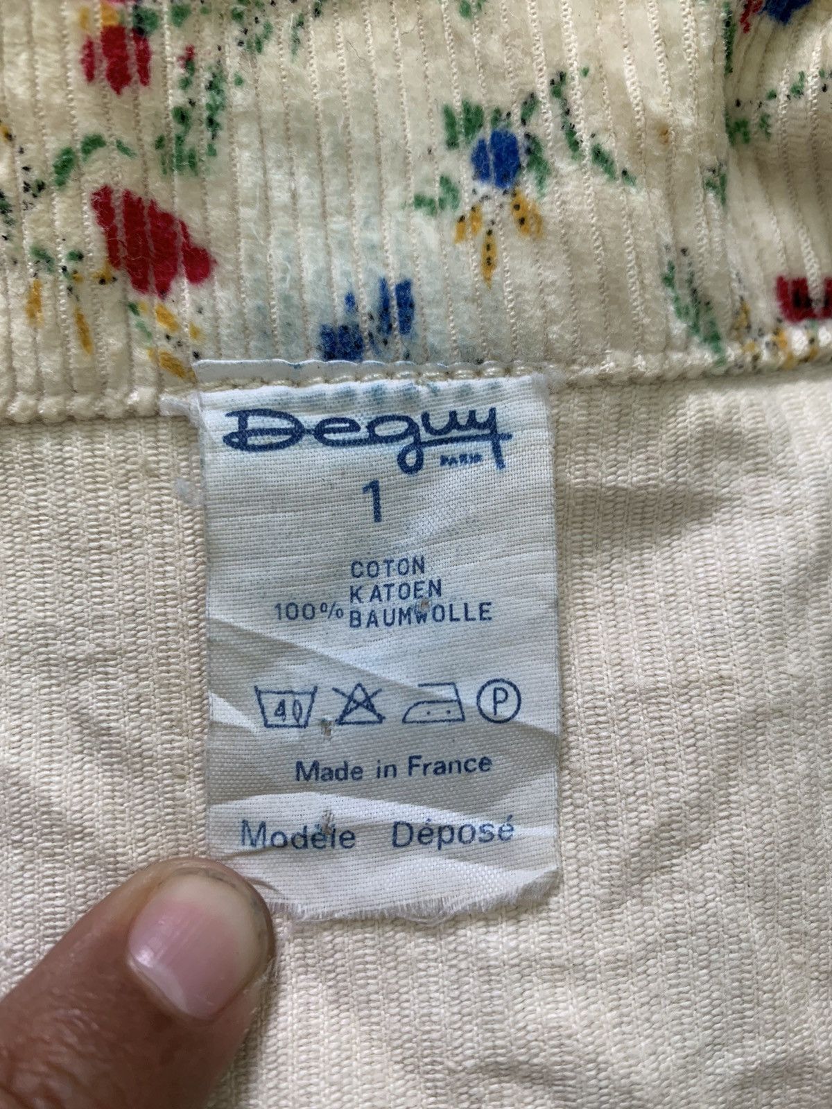 Art Comes First Flowers Art Deguy Paris Crop Jacket Made in France Size US M / EU 48-50 / 2 - 14 Thumbnail