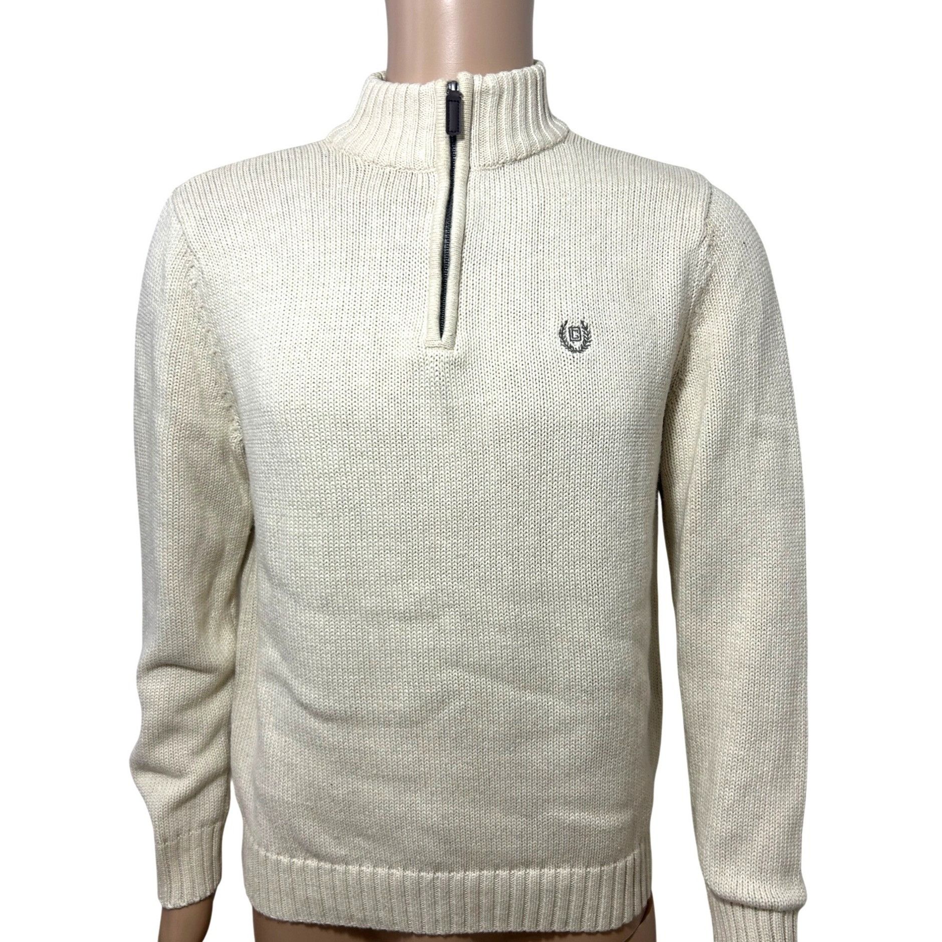 Chaps Chaps Men’s Vintage Sweater M Cream Pullover 1/4 Zip Logo Kn Size US M / EU 48-50 / 2 - 1 Thumbnail