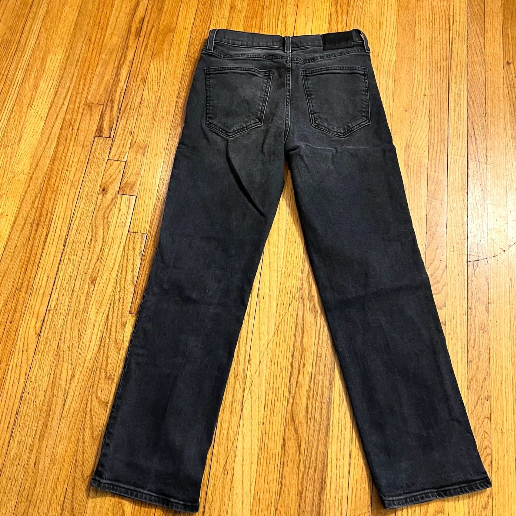 Vintage Denim Forum Jeans Womens 28 Long Arlo High Rise Straight Button Fly Black Size 28" / US 6 / IT 42 - 3 Thumbnail