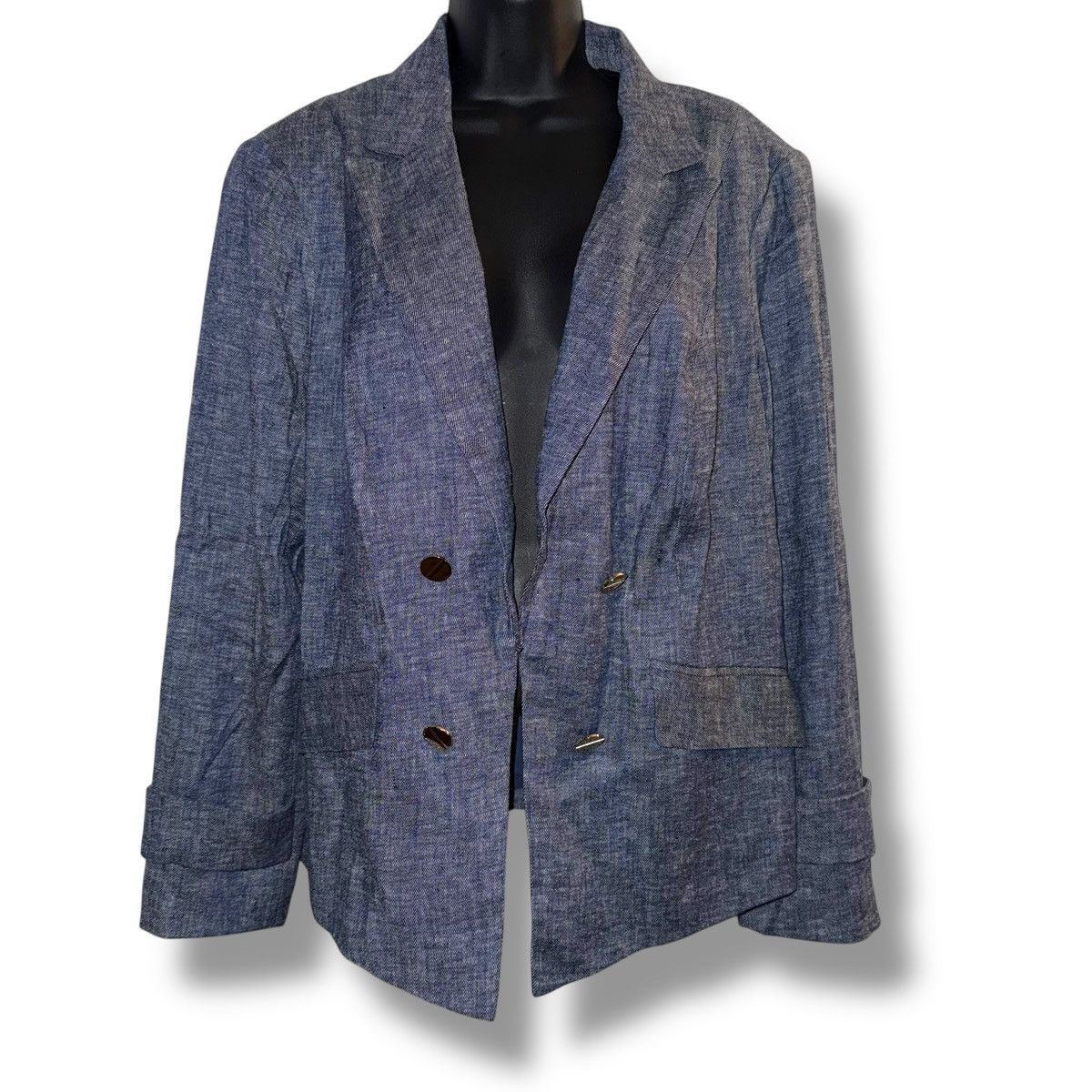 Chicos Chico’s Black Label linen blend twill blazer Size L / US 10 / IT 46 - 1 Thumbnail