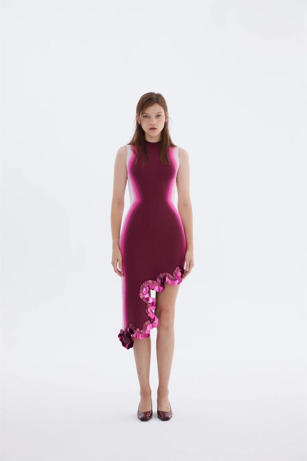 image of Ph5 Maya Wavy Dress in Pink, Women's (Size Small)