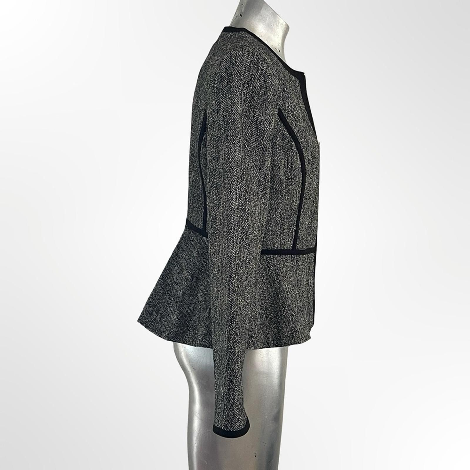 DKNY DKNY Black and Gray Textured Blazer in Size 6 - NWOT Size M / US 6-8 / IT 42-44 - 2 Thumbnail