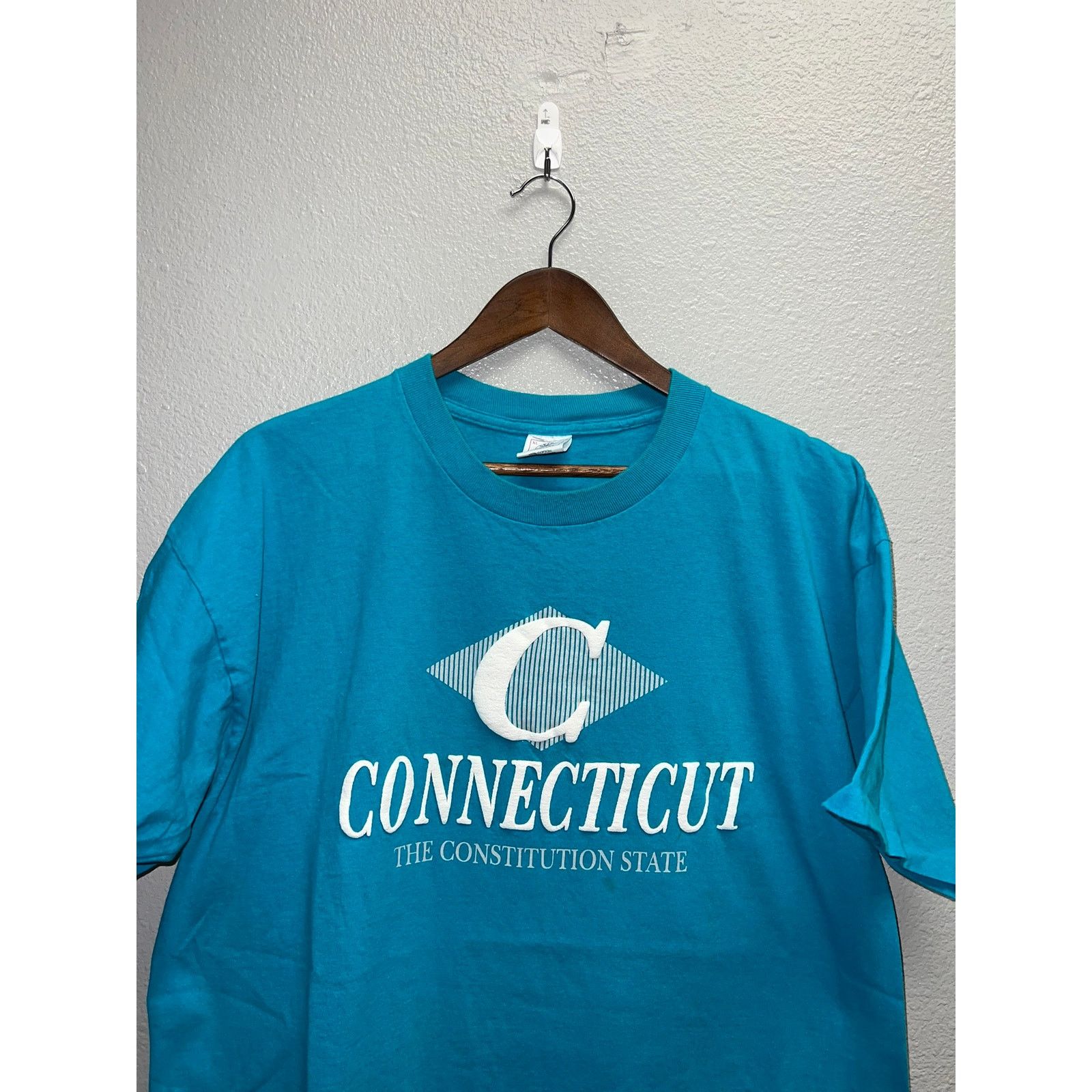 Delta Vintage Connecticut Shirt The Constitution State Teal 90s XL Size US XL / EU 56 / 4 - 5 Thumbnail