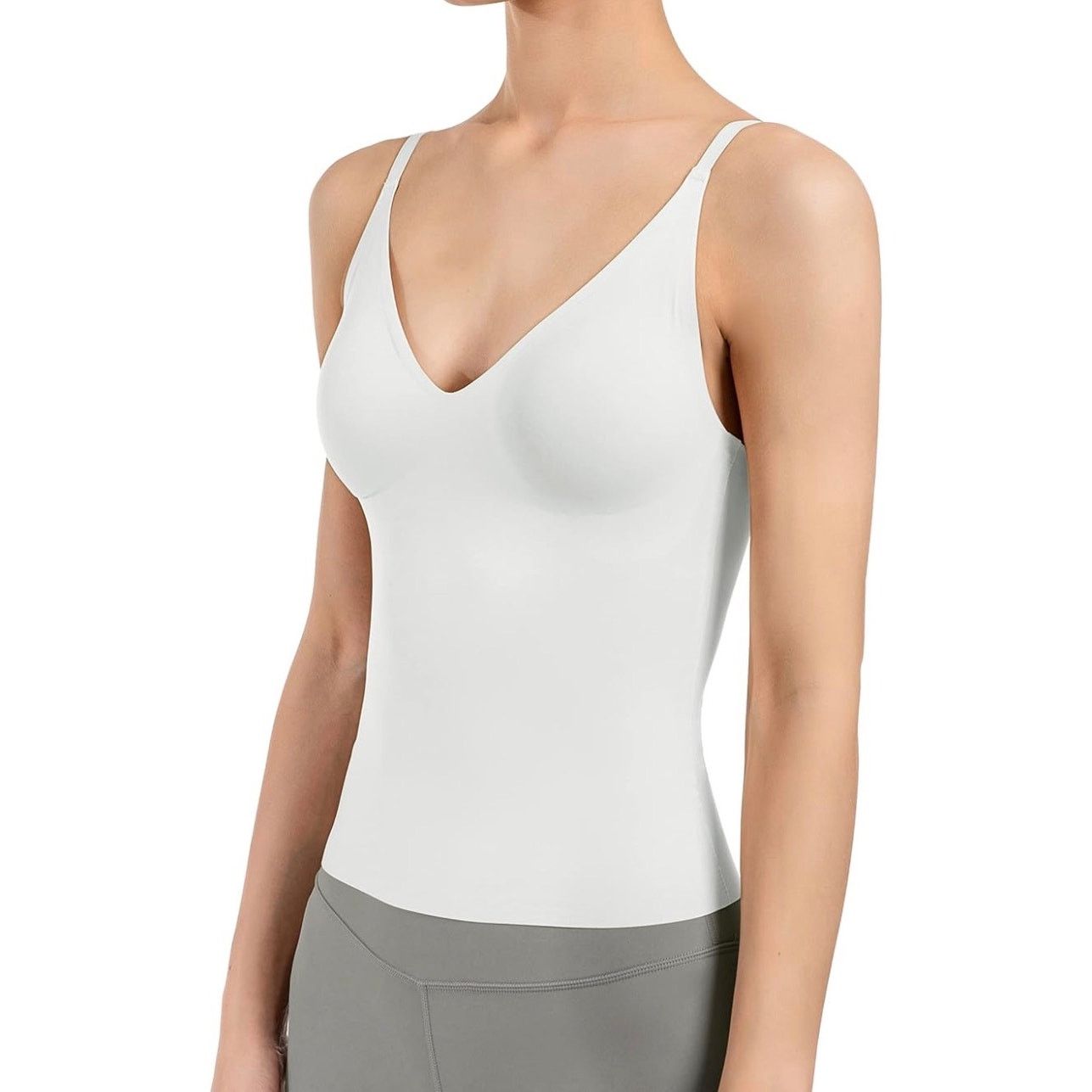 The Unbranded Brand Fit Camisole with Built in Bra - Spaghetti Straps Camis Tank Size L / US 10 / IT 46 - 1 Thumbnail