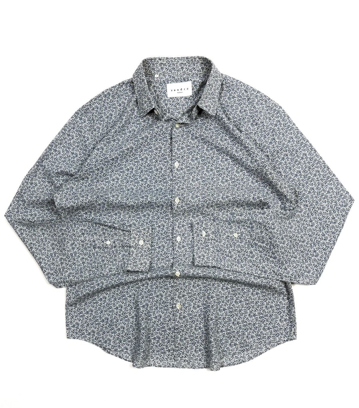 Sandro Rare Sandro Paris Luxury Cotton Button-Up Shirt Floral Print Size US L / EU 52-54 / 3 - 2 Thumbnail