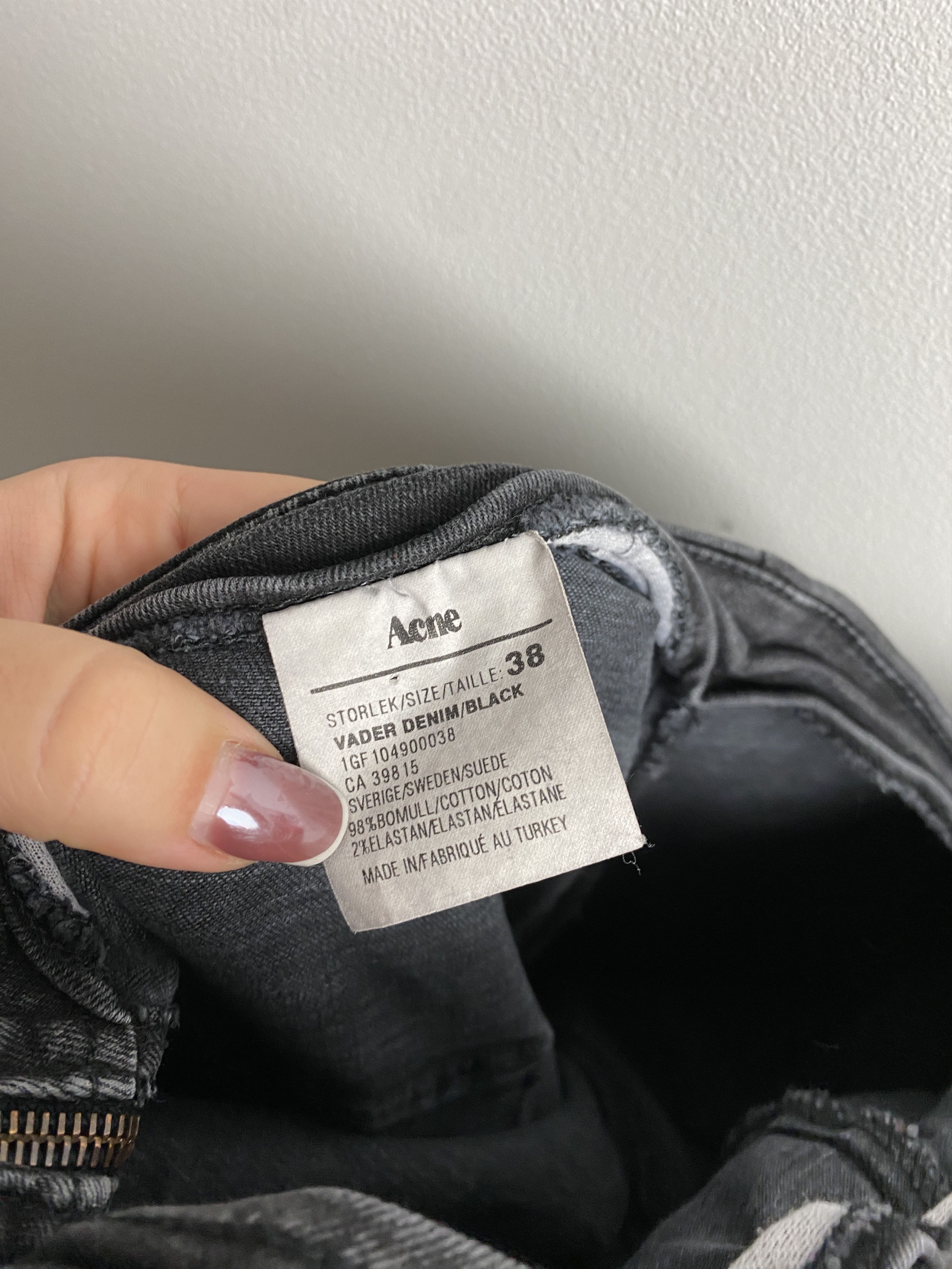 Acne Studios Acne Vader Denim Black jeans pants avant garde Size 27" / US 4 / IT 40 - 7 Thumbnail