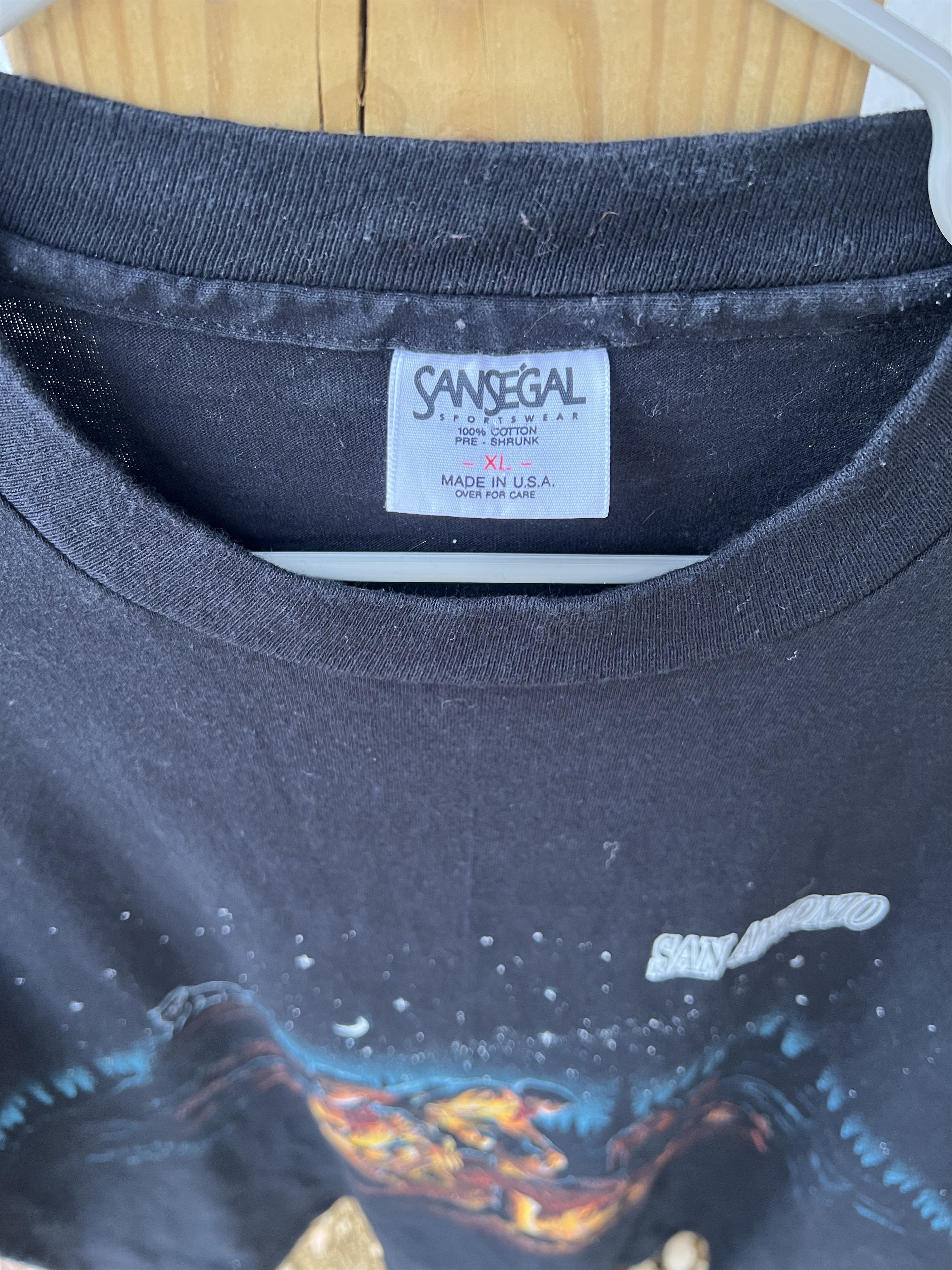 Vintage 90s Cowboy Western Tee Campfire Scenic San Antonio Spurs Size US XL / EU 56 / 4 - 3 Thumbnail