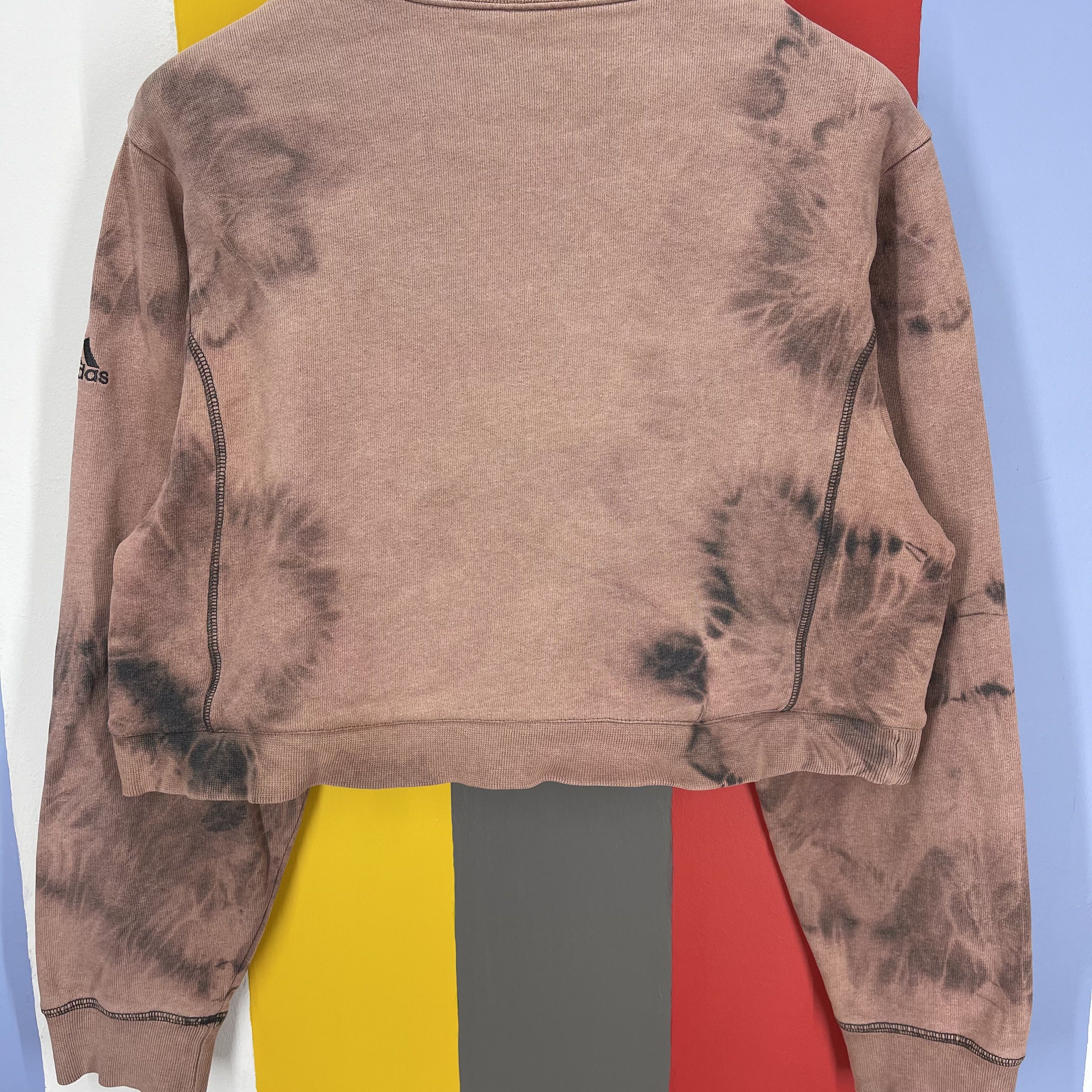 Adidas ADIDAS THREE STRIPE Crop Sweatshirt Acid Wash #1268/AR Size S / US 4 / IT 40 - 12 Thumbnail