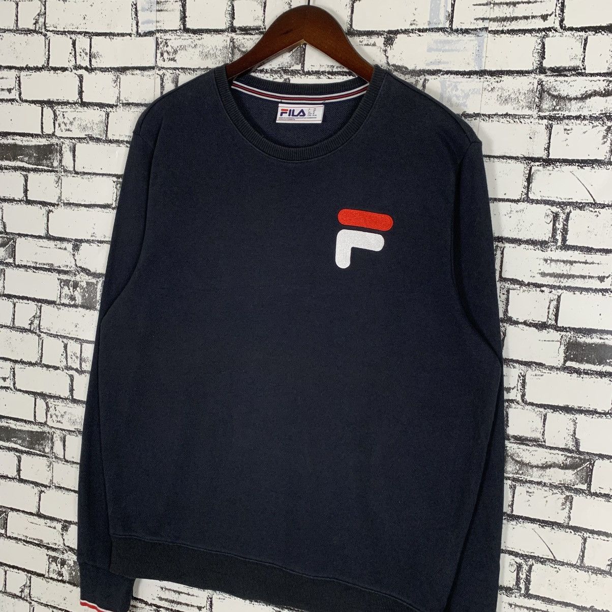 Designer × Fila × Vintage Vintage Fila Sweatshirt Big Logo Size US M / EU 48-50 / 2 - 2 Thumbnail