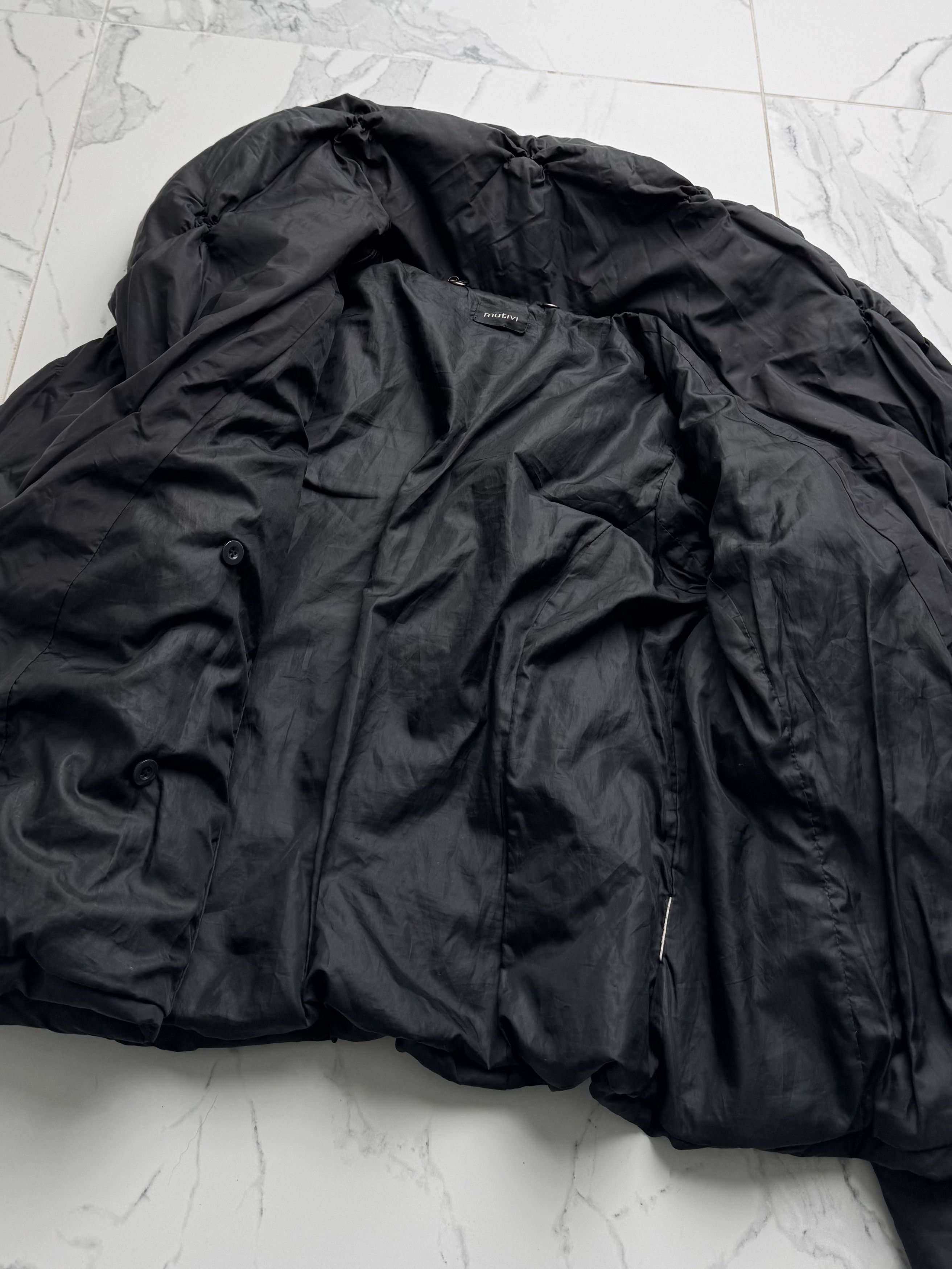 Vintage Black Puffer Jacket Women L Oversized Quilted Y2K Coat Size L / US 10 / IT 46 - 6 Thumbnail
