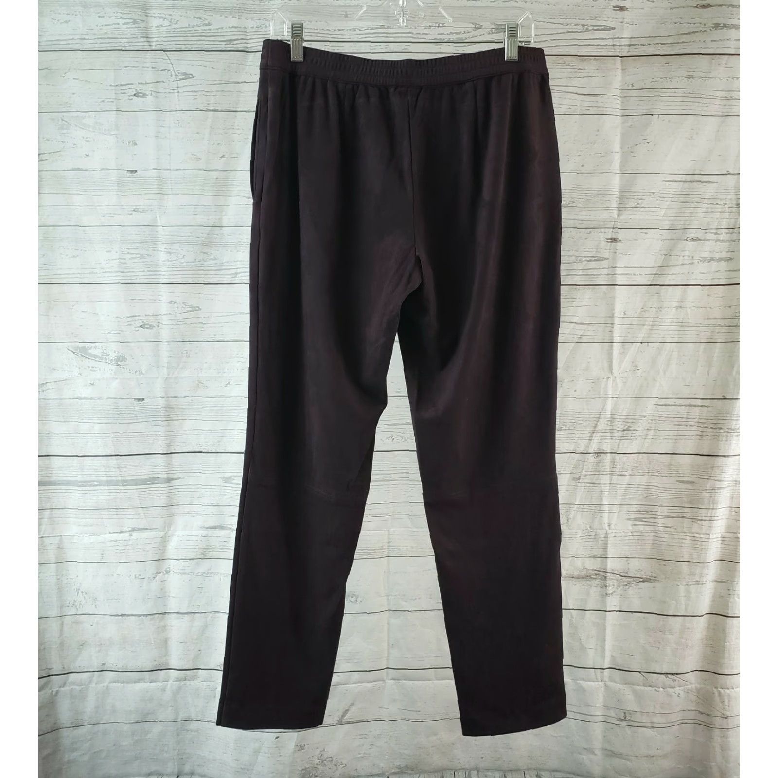 Vintage J Jill Wearever Collection Womens Faux Suede Pants Sz Small Purple Pull On Size 28" / US 6 / IT 42 - 3 Thumbnail