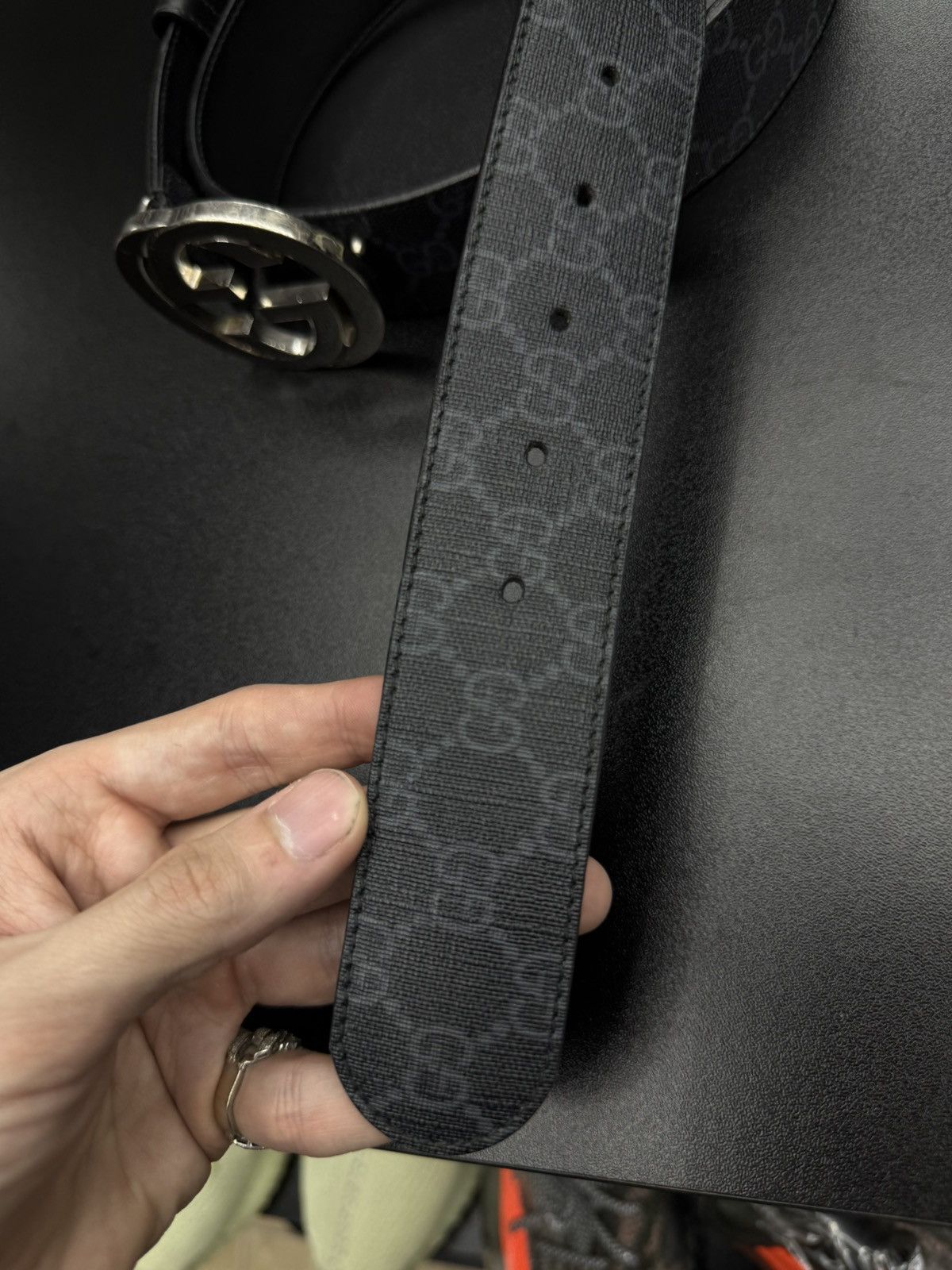 Gucci Gucci Black Monogram Belt Size 95/38 🧼 Size 38 - 9 Thumbnail