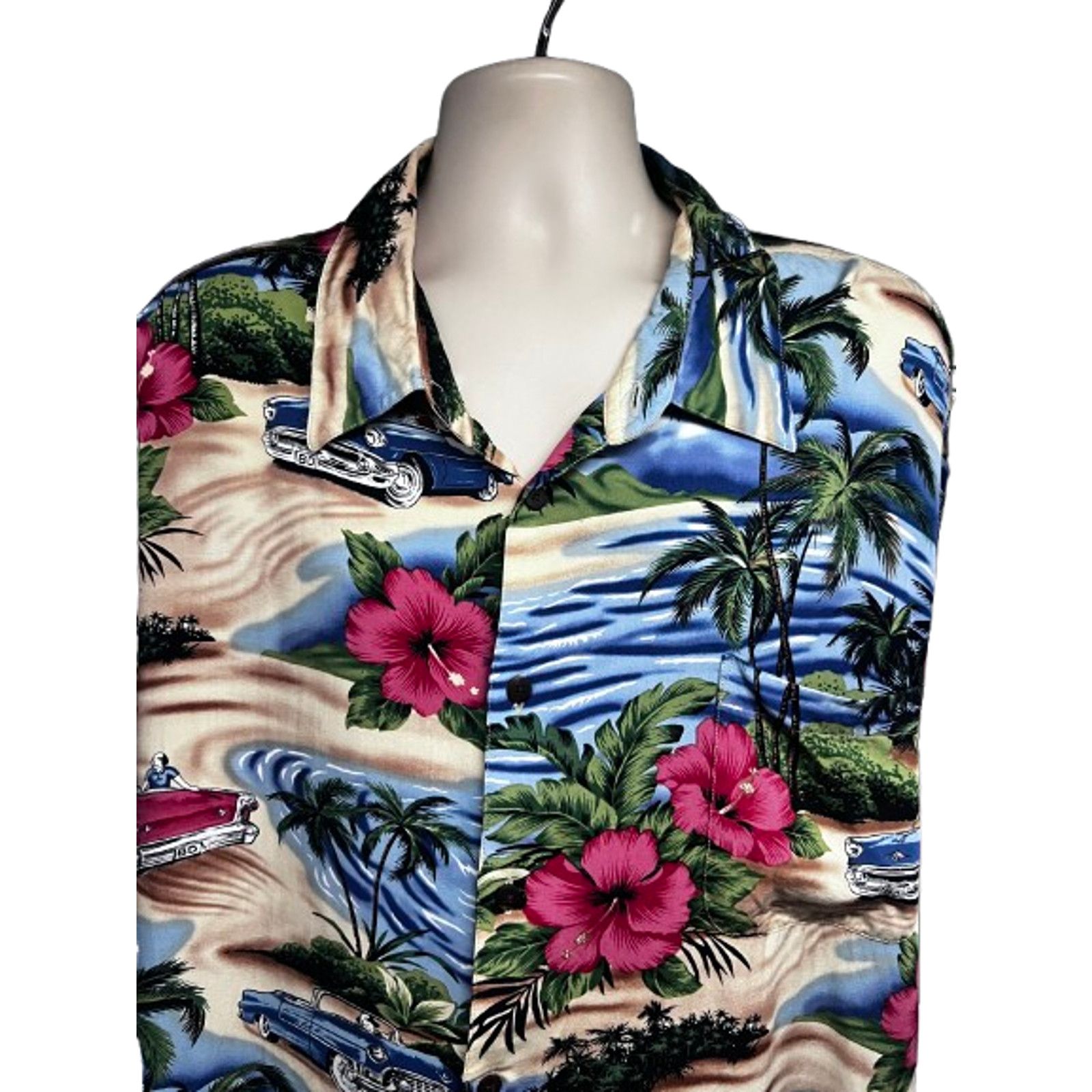 Big Dogs Big Dogs Vintage Hawaiian Floral Button Up Shirt 3X Pocket Size US XXL / EU 58 / 5 - 4 Thumbnail