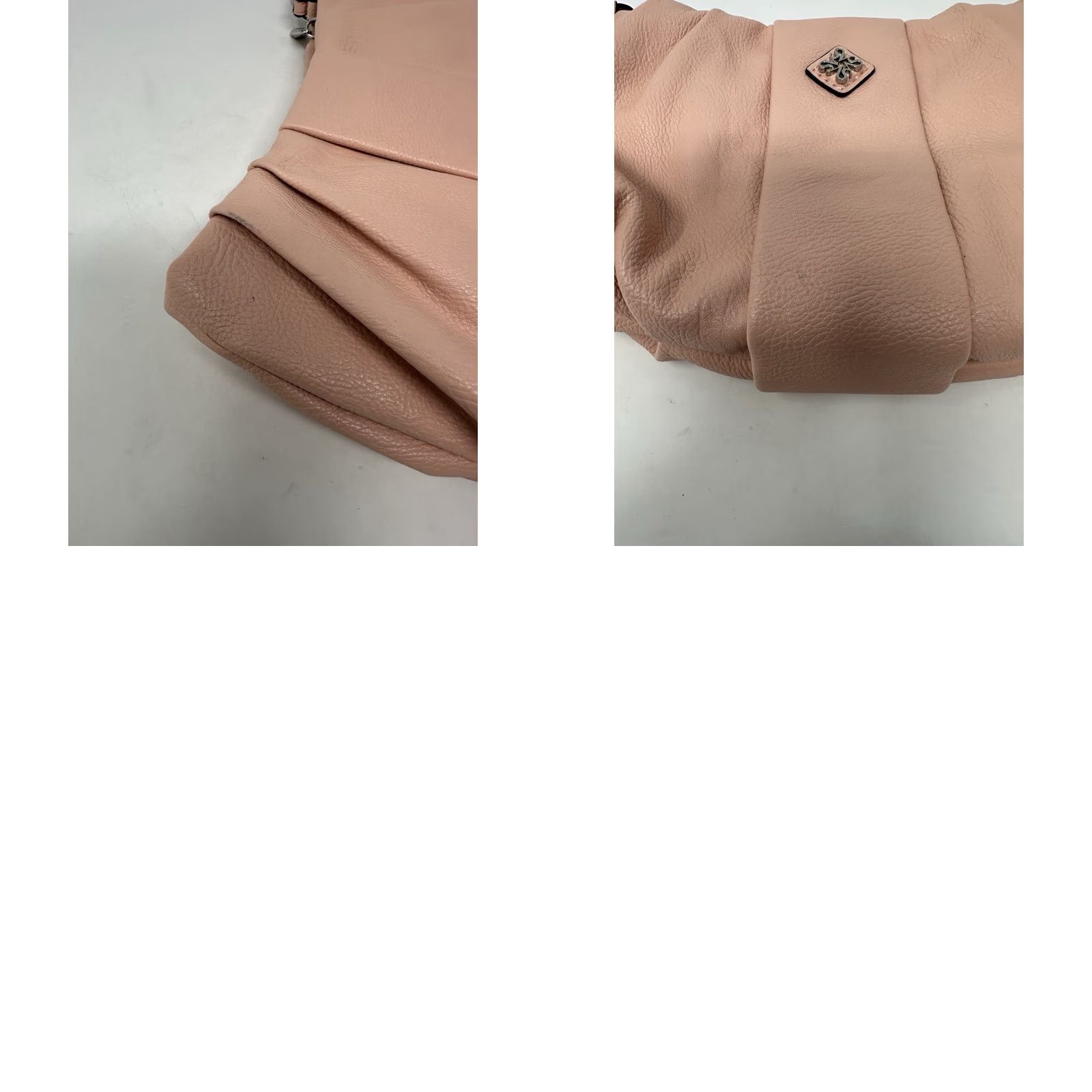 Vintage Vera Wang Simply Simply Vera Bag Wristlet Peach Pink Zip Pleated PU Pebbled Pocket Cards Clutch Wrist Strap Faux Leather Women Small Size ONE SIZE - 9 Thumbnail