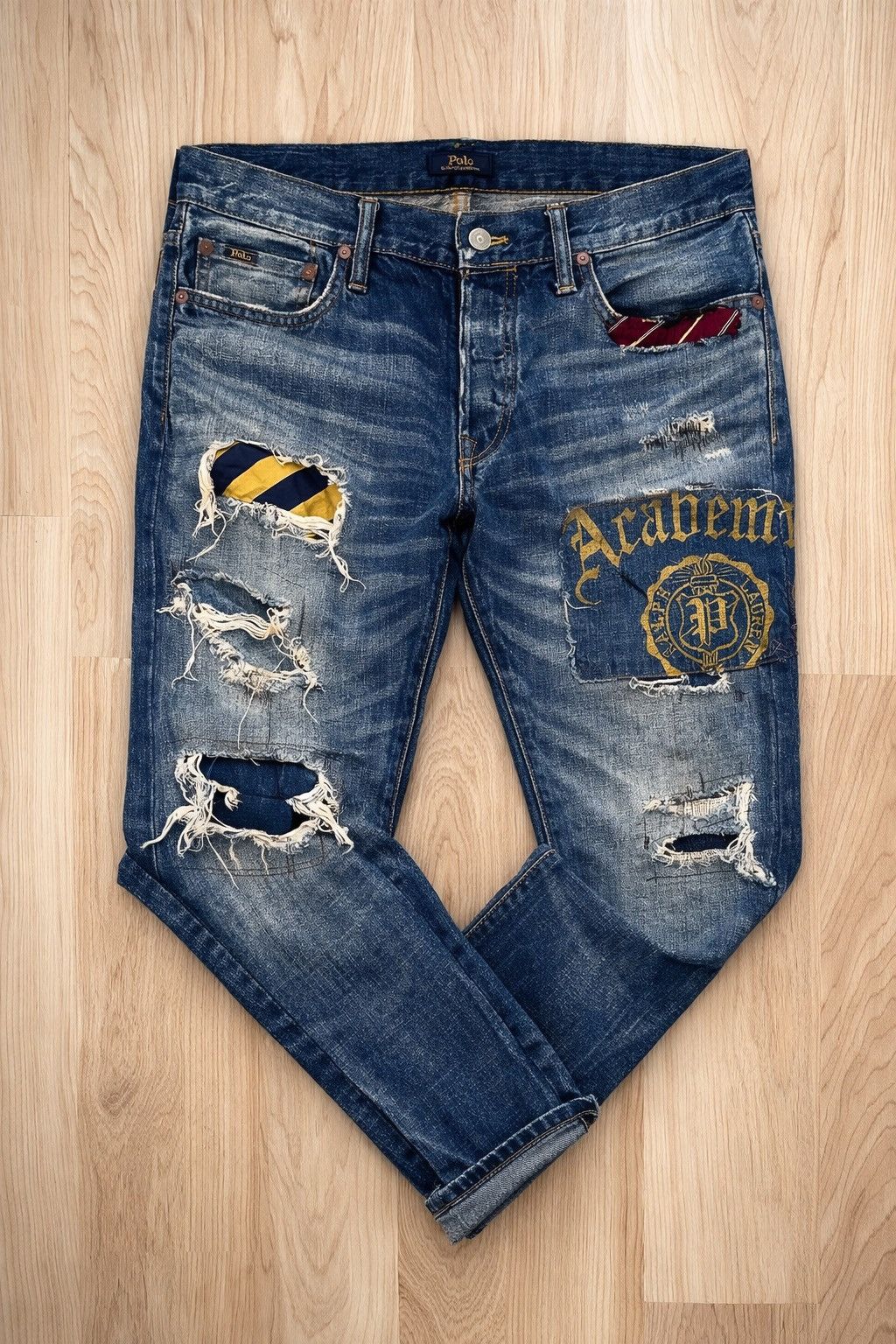 Polo Ralph Lauren Polo Ralph Lauren Varick Slim Straight Distressed Denim Jean Size US 31 - 2 Thumbnail