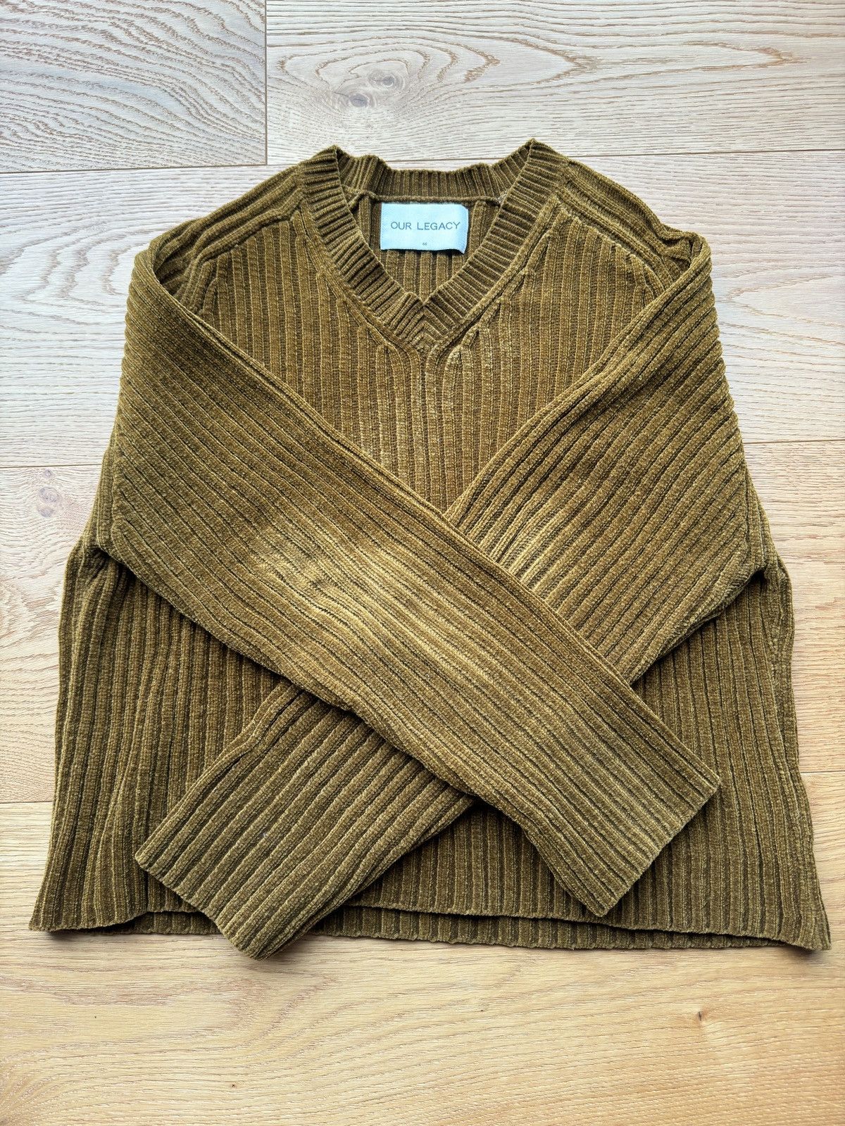 Our Legacy OUR LEGACY Chenille Raglan V-neck Size US S / EU 44-46 / 1 - 5 Thumbnail