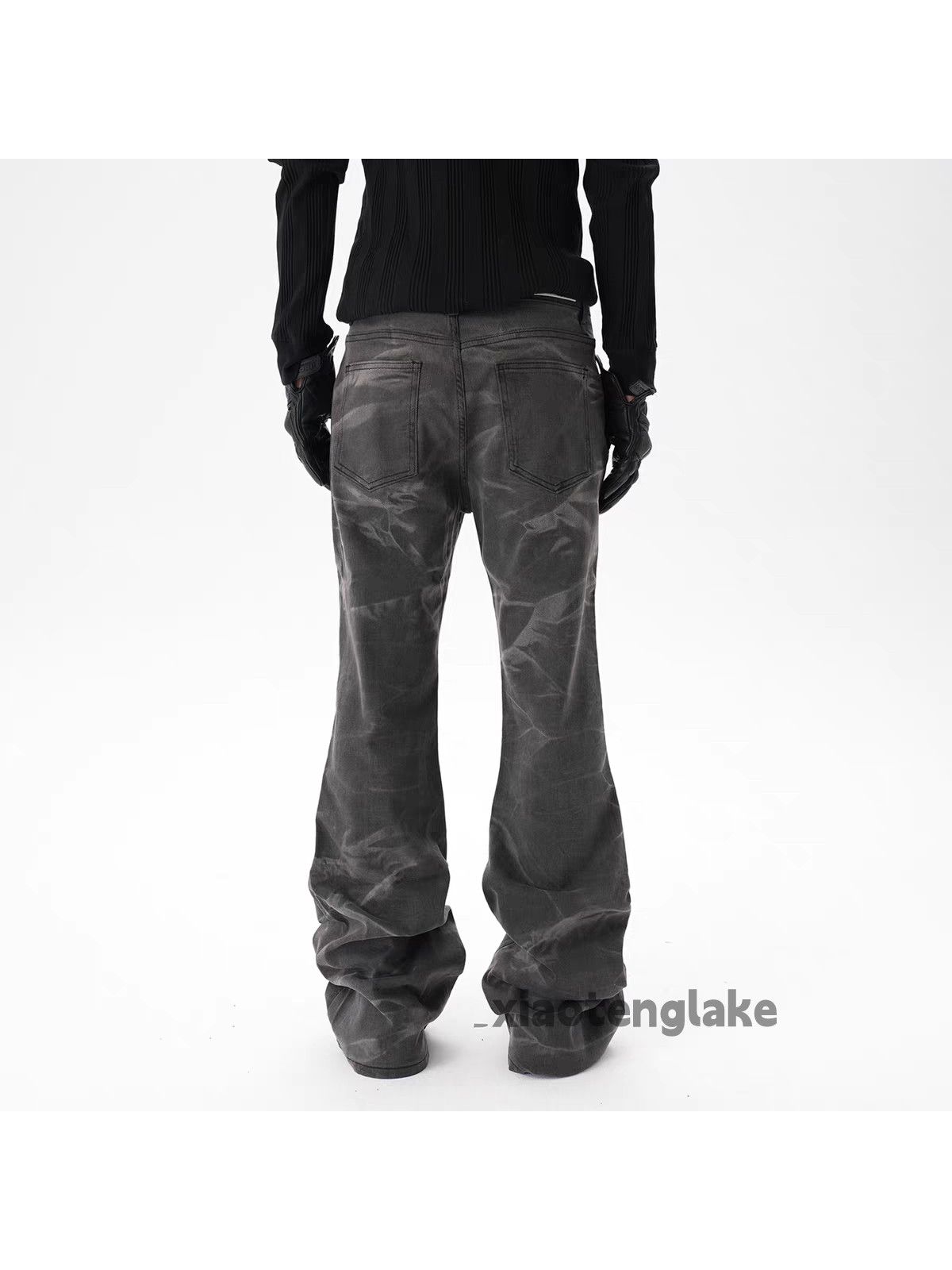 Jean ltx vintage washed faded punk grunge hiphop flared jeans Size US 31 - 4 Thumbnail