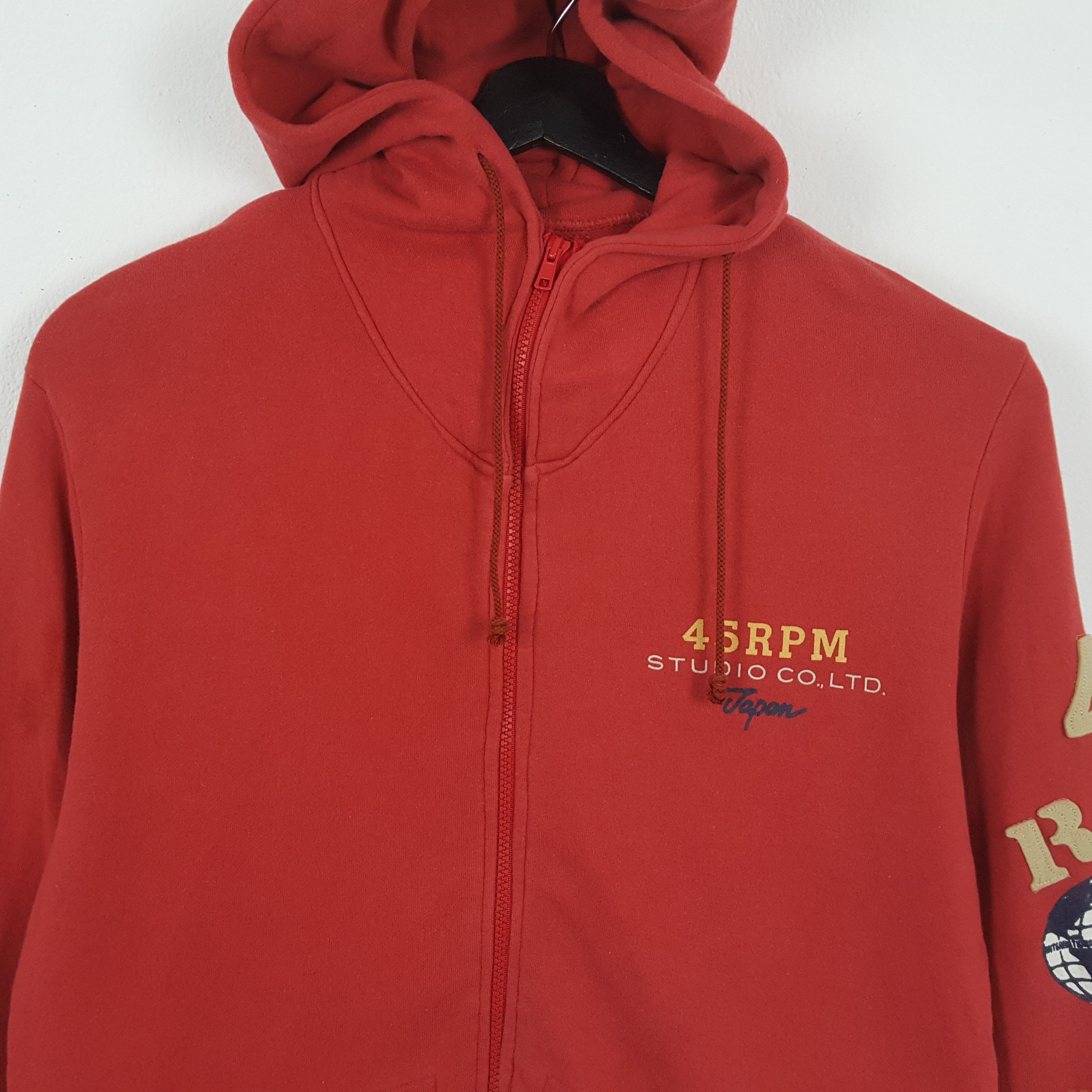 45rpm × Japanese Brand × Vintage 45RPM Japanese Brand Rare Design Zipper Hoodies Size US M / EU 48-50 / 2 - 2 Thumbnail