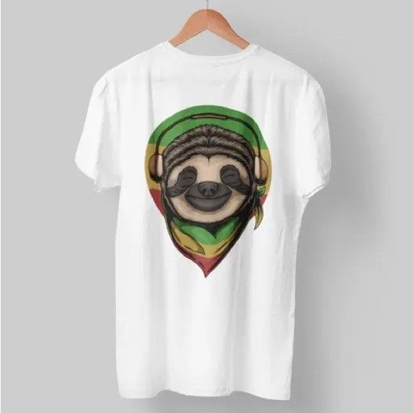 Designer NEW RASTA SLOTH WHITE T-SHIRT SZ SMALL S Size US S / EU 44-46 / 1 - 1 Thumbnail