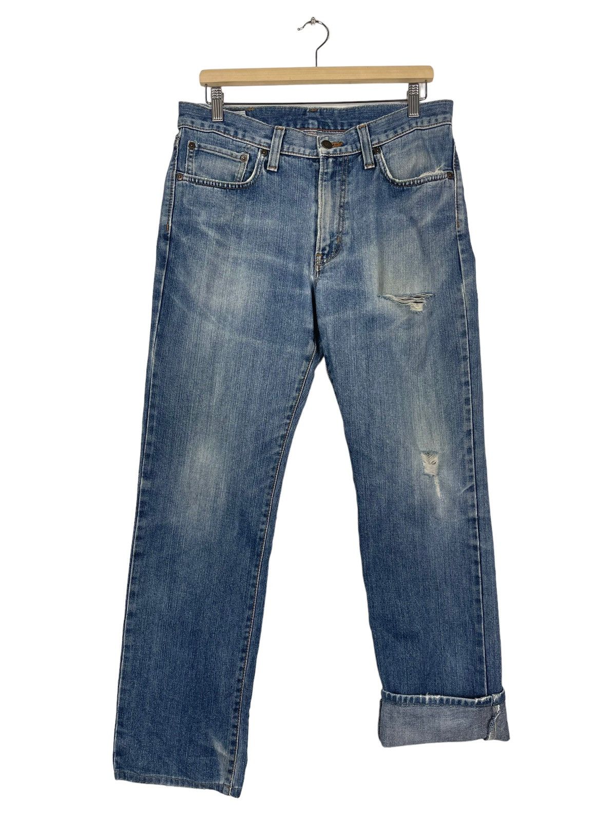Edwin Vintage Edwin 402 Made In Japan Distressed Jeans Size US 33 - 10 Thumbnail