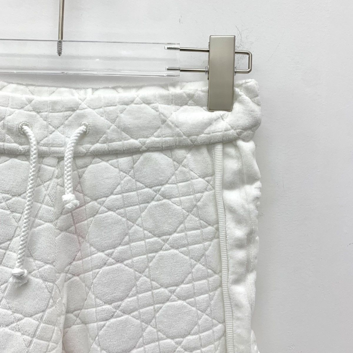 Dior Christian Dior White Diamond Check Terry Casual Shorts K26WX Size 26" / US 2 / IT 38 - 3 Thumbnail