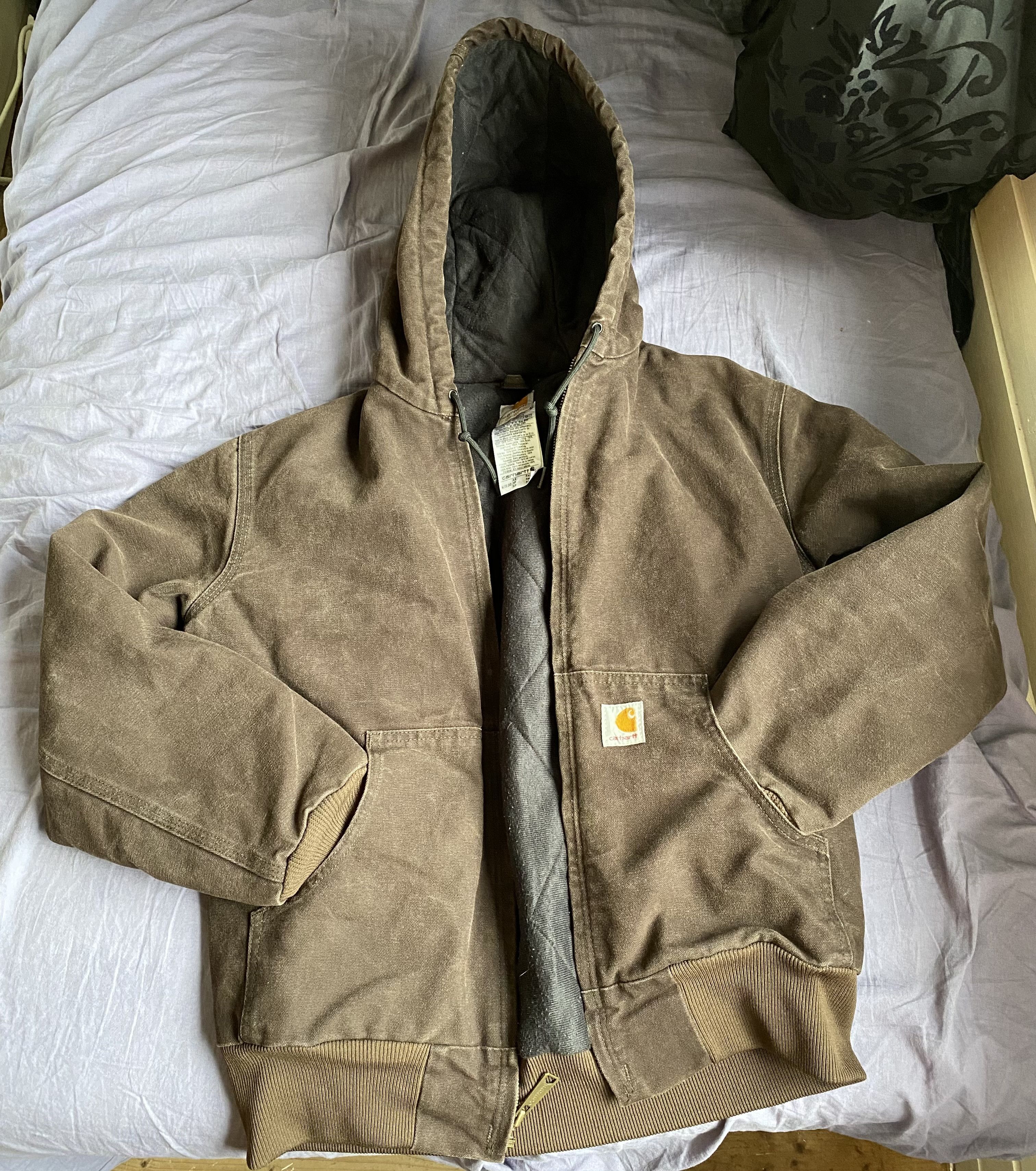 image of Carhartt Hooded Jacket in Brown, Men's (Size XS)