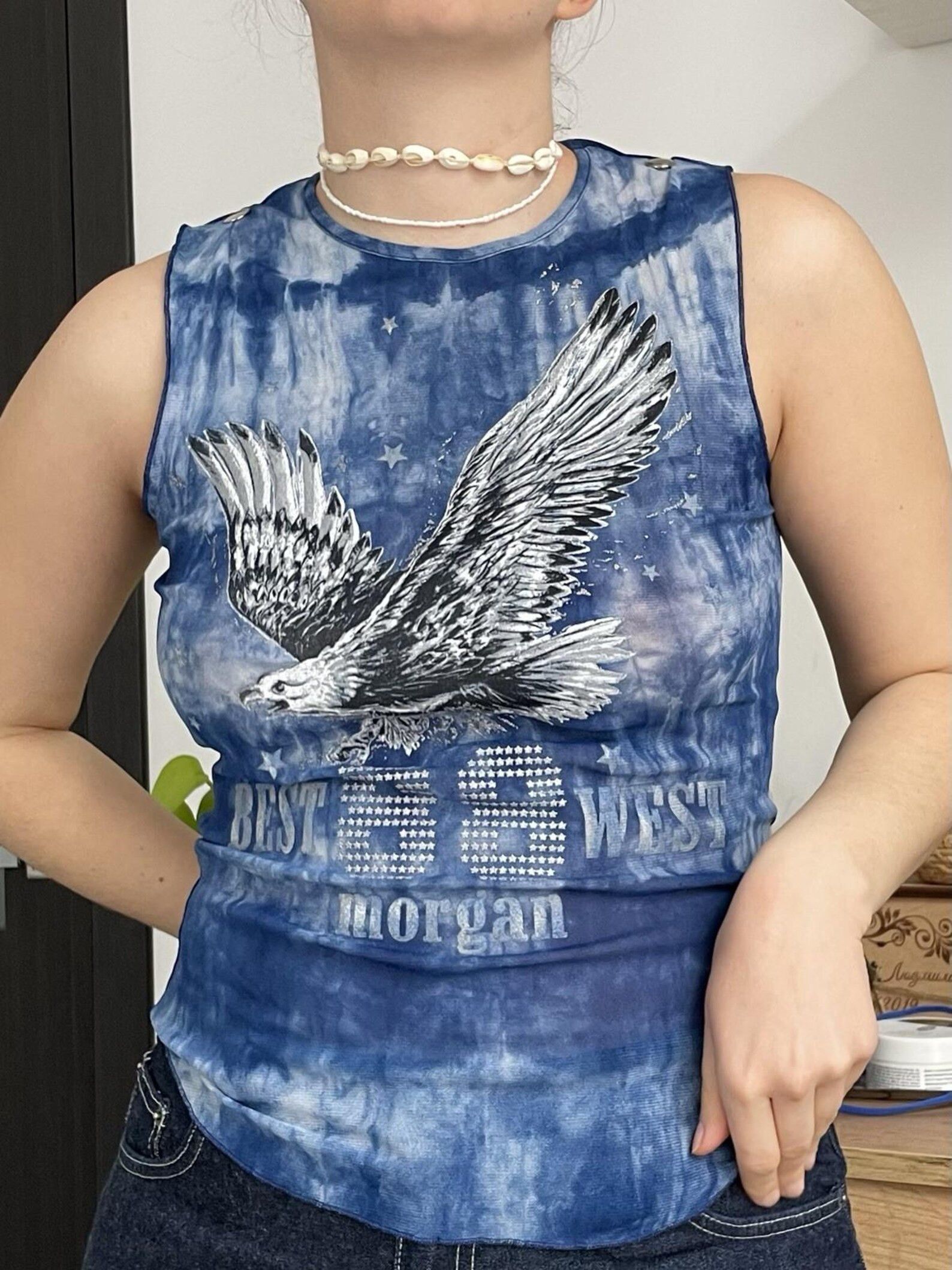 Other Y2K Morgan de Toi Tie-Dye Tank | Eagle Graphic M Size M / US 6-8 / IT 42-44 - 3 Thumbnail