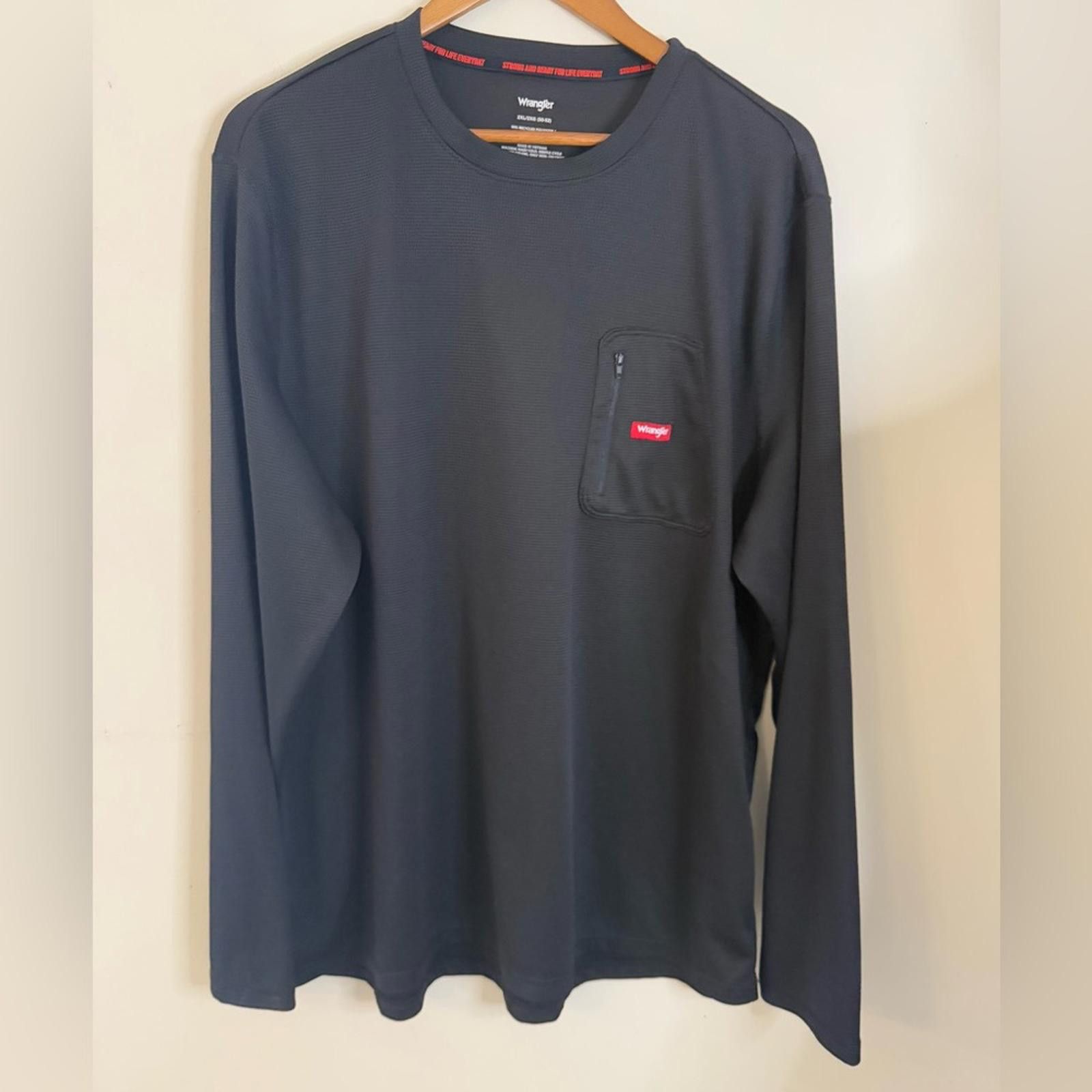 Wrangler Wrangler waffled black long sleeve shirt SZ 2XL Size US XXL / EU 58 / 5 - 3 Thumbnail