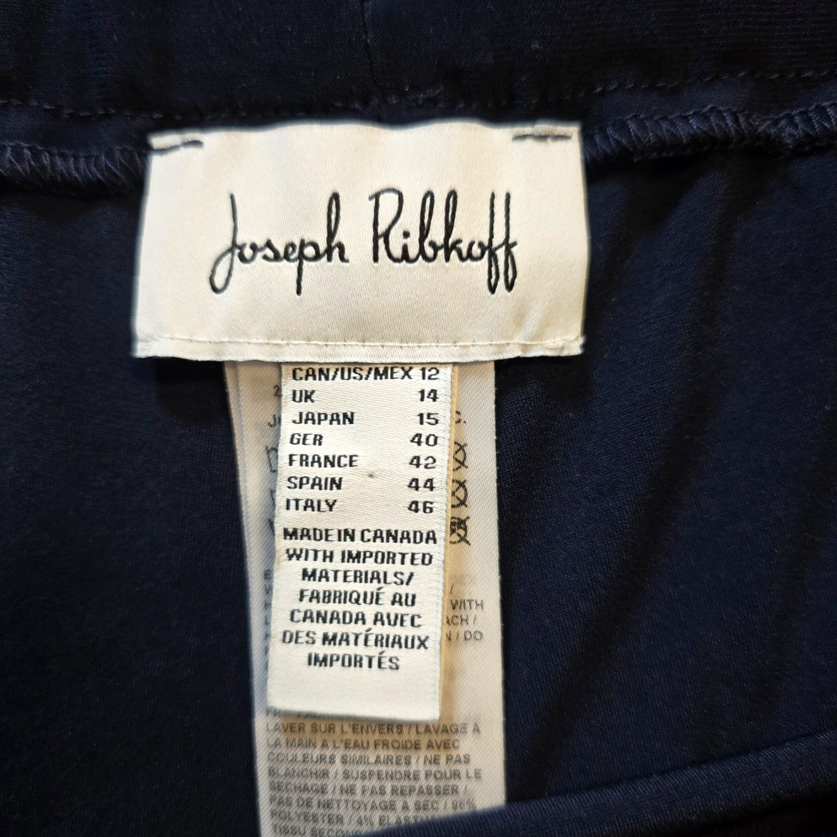 Joseph Ribkoff Joseph Ribkoff Pants Womens Size 12 Blue Straight Crop Stretch Capsule Casual Size 34" / US 12 / IT 48 - 4 Thumbnail