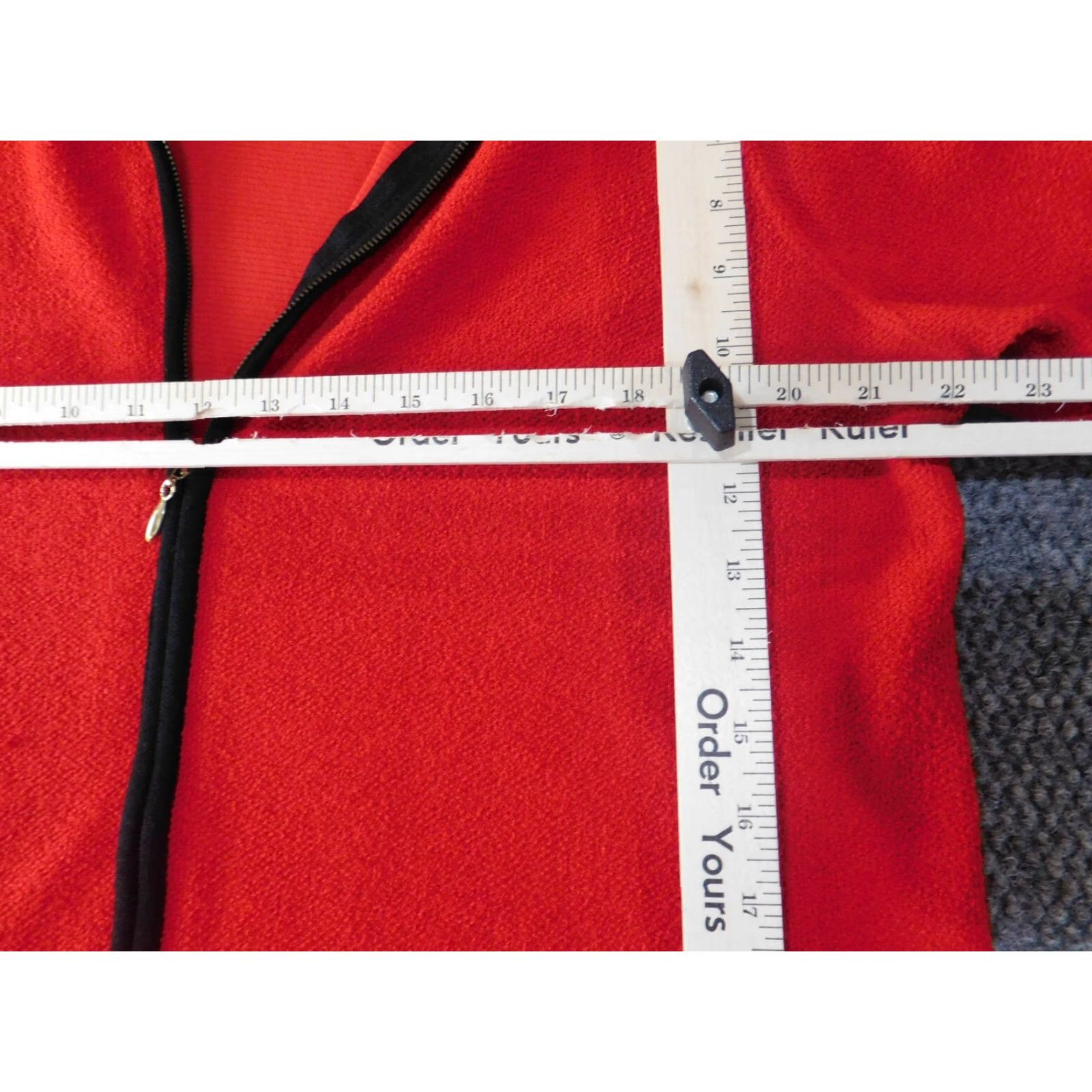 Vintage Bobbie Brooks Womens Jacket Large Red zip fur Button Collar solid Long Sleeve Mid-Length Fall Spring Size L / US 10 / IT 46 - 5 Thumbnail